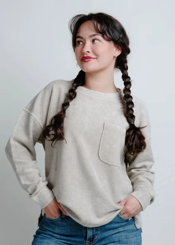 Wyatt Knit Top - Khaki sold by Vinnie Louise