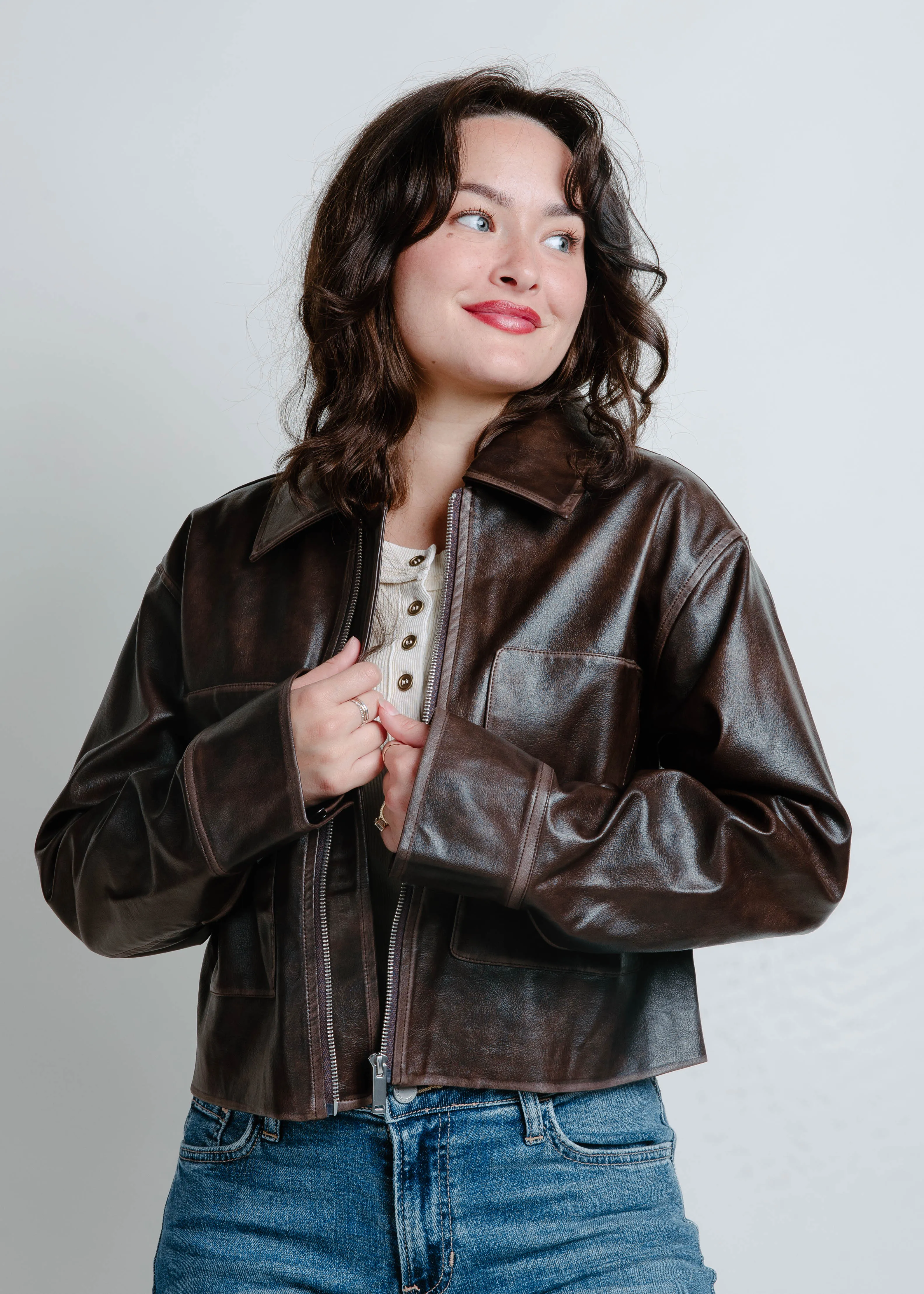 Upper West Side Leather Jacket - Brown sold by Vinnie Louise