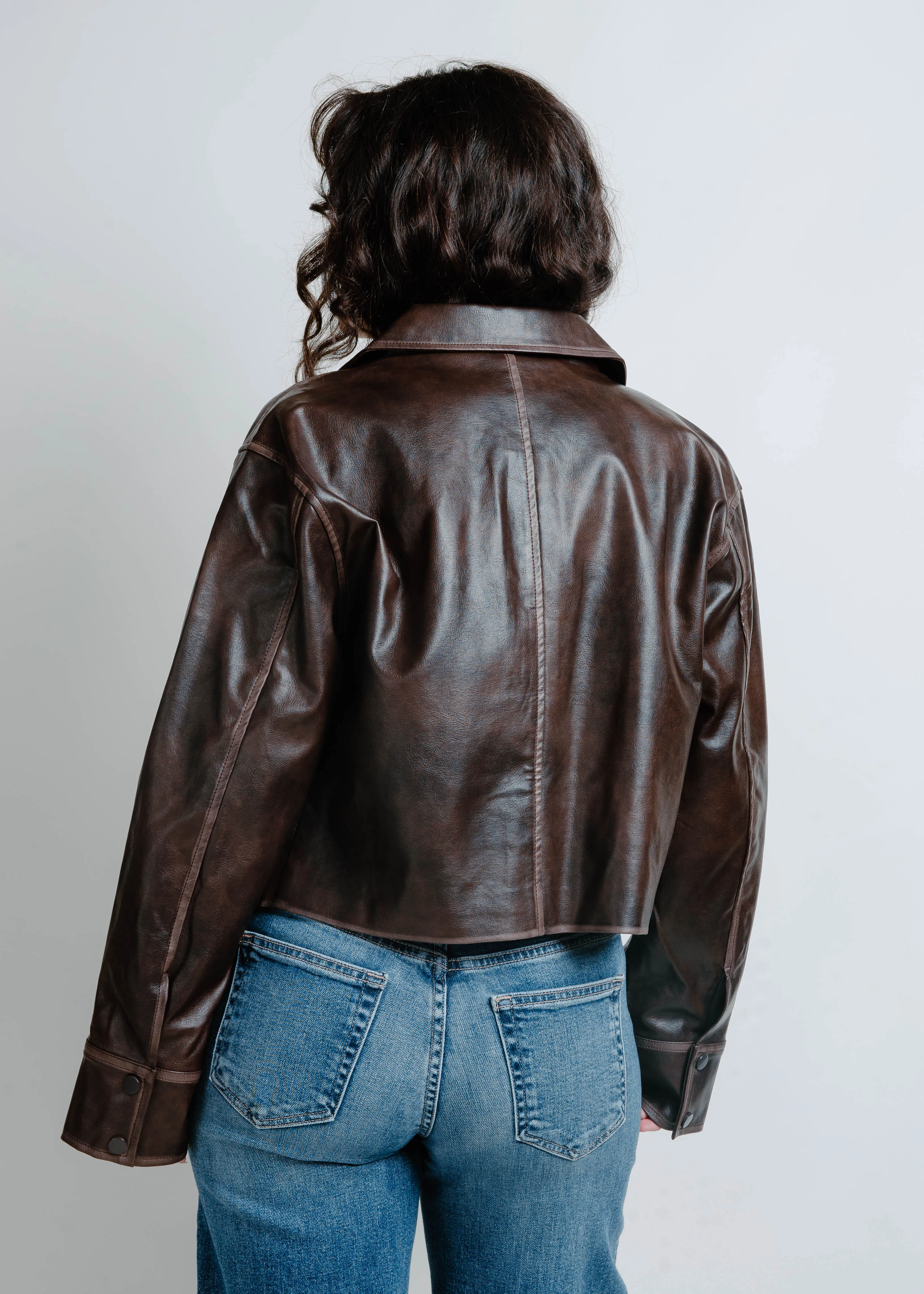 Upper West Side Leather Jacket - Brown sold by Vinnie Louise product image thumbnail 3