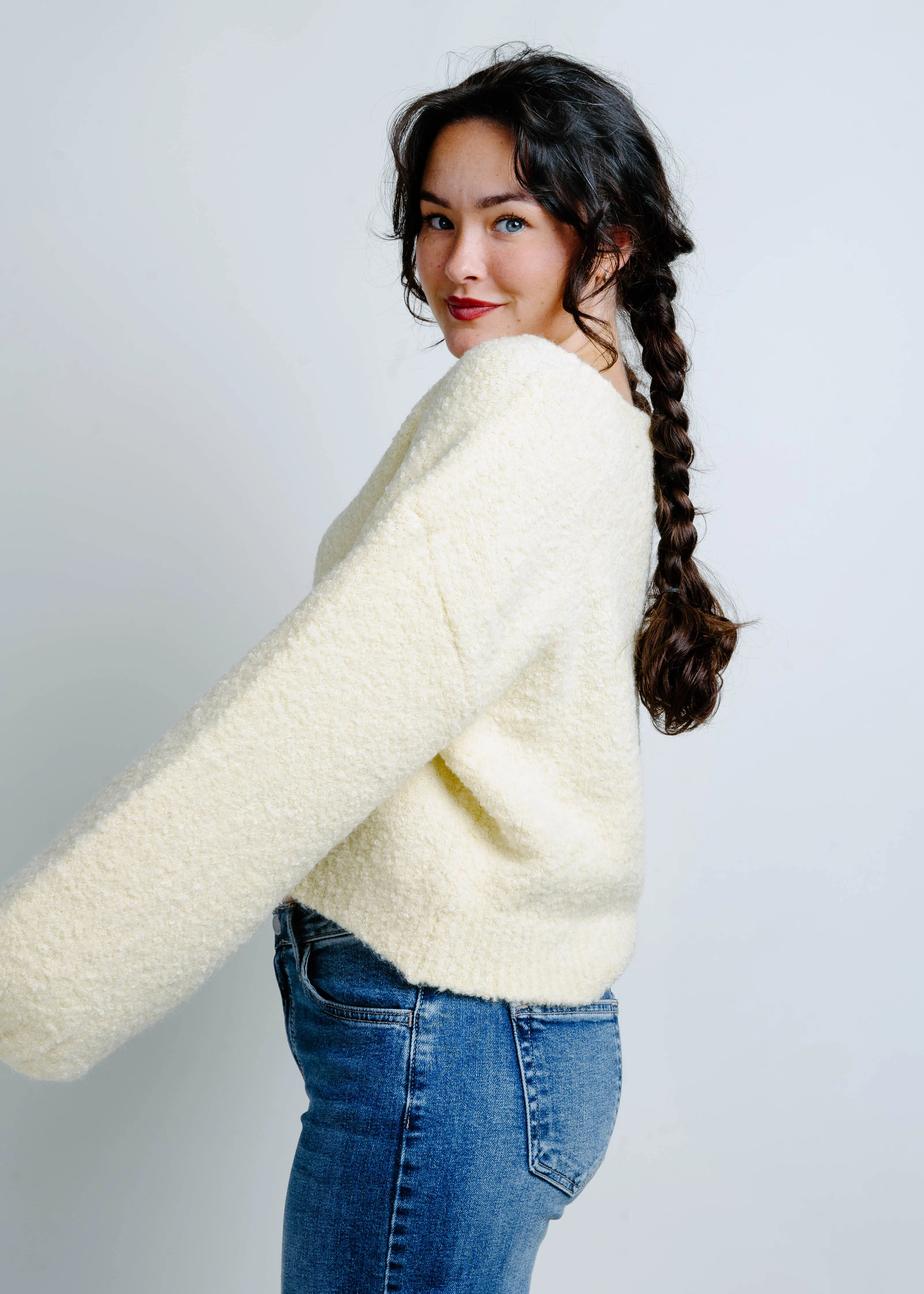 Sully Bubble Sleeve Sweater - Yellow sold by Vinnie Louise product image thumbnail 2