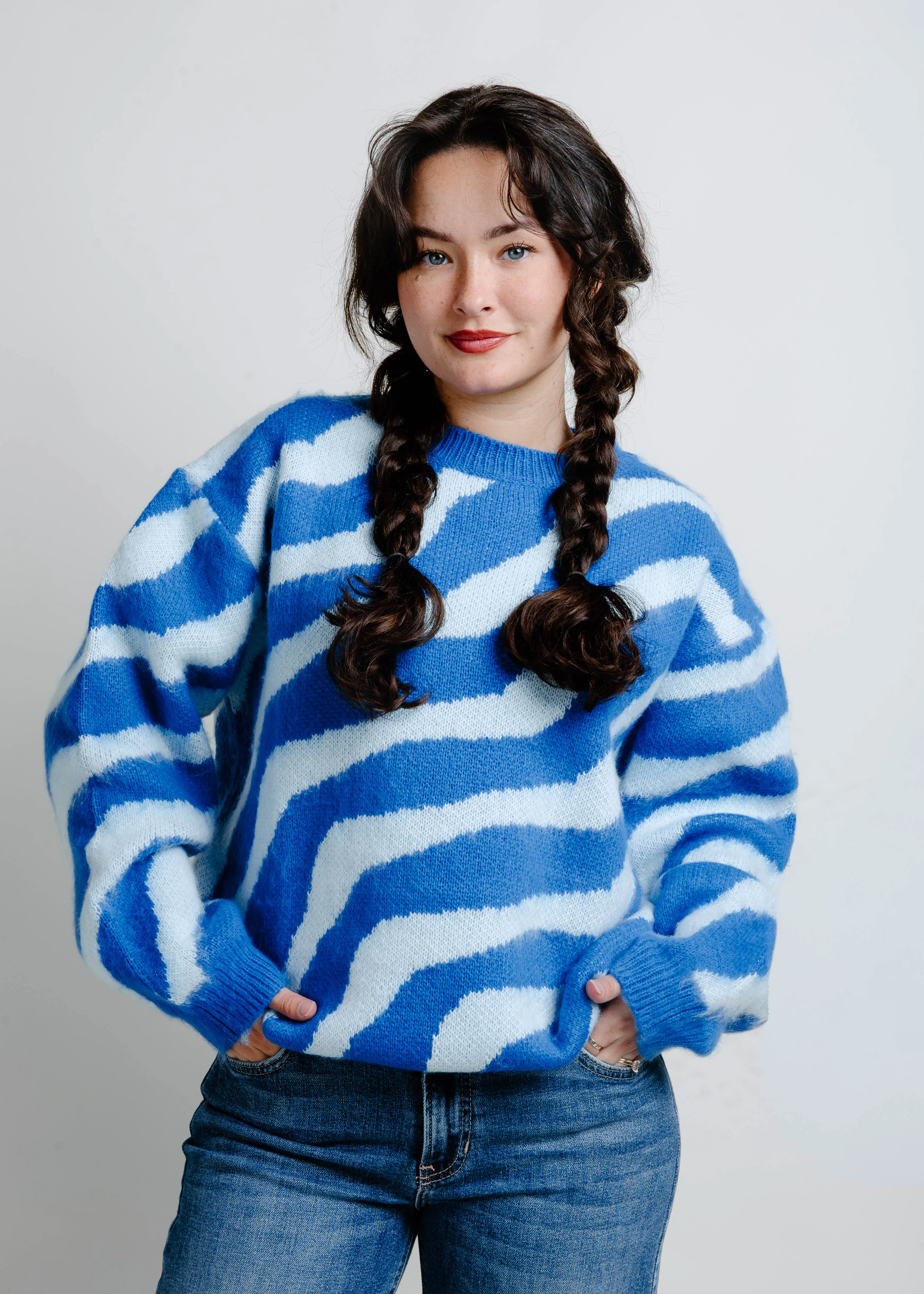 Hamilton Striped Wave Sweater - Blue sold by Vinnie Louise product image thumbnail 2