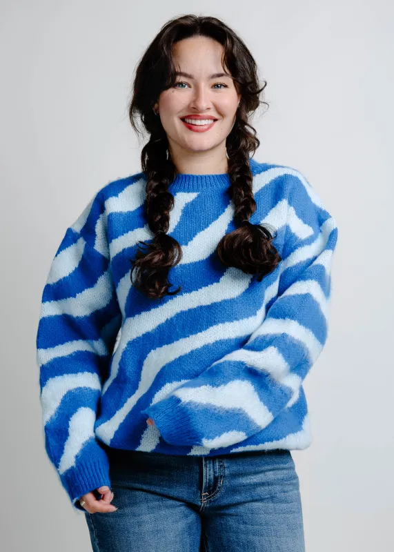 Hamilton Striped Wave Sweater - Blue sold by Vinnie Louise
