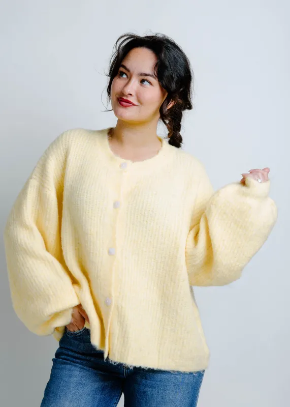 Down To Earth Cardigan - Butter Yellow sold by Vinnie Louise