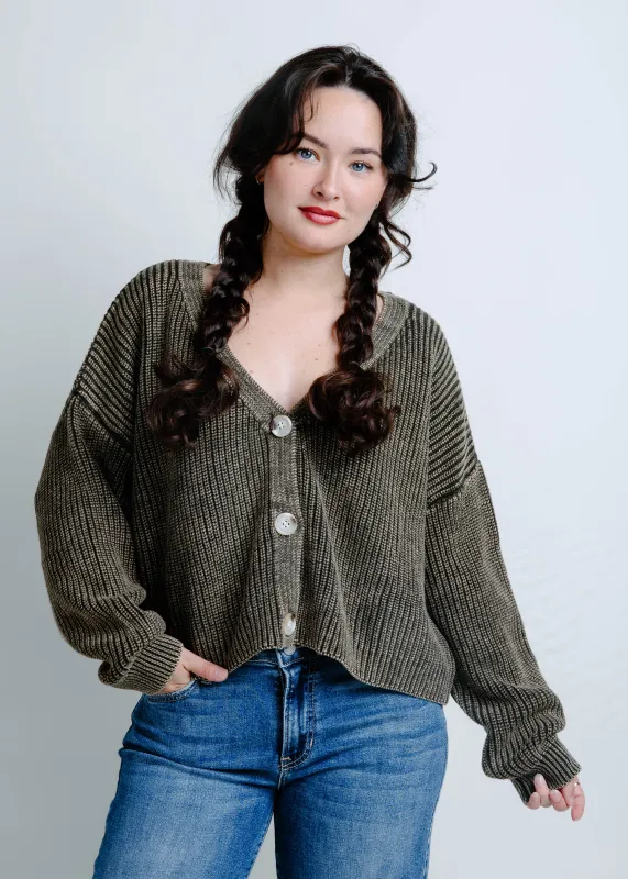 Nina Cardigan - Olive sold by Vinnie Louise