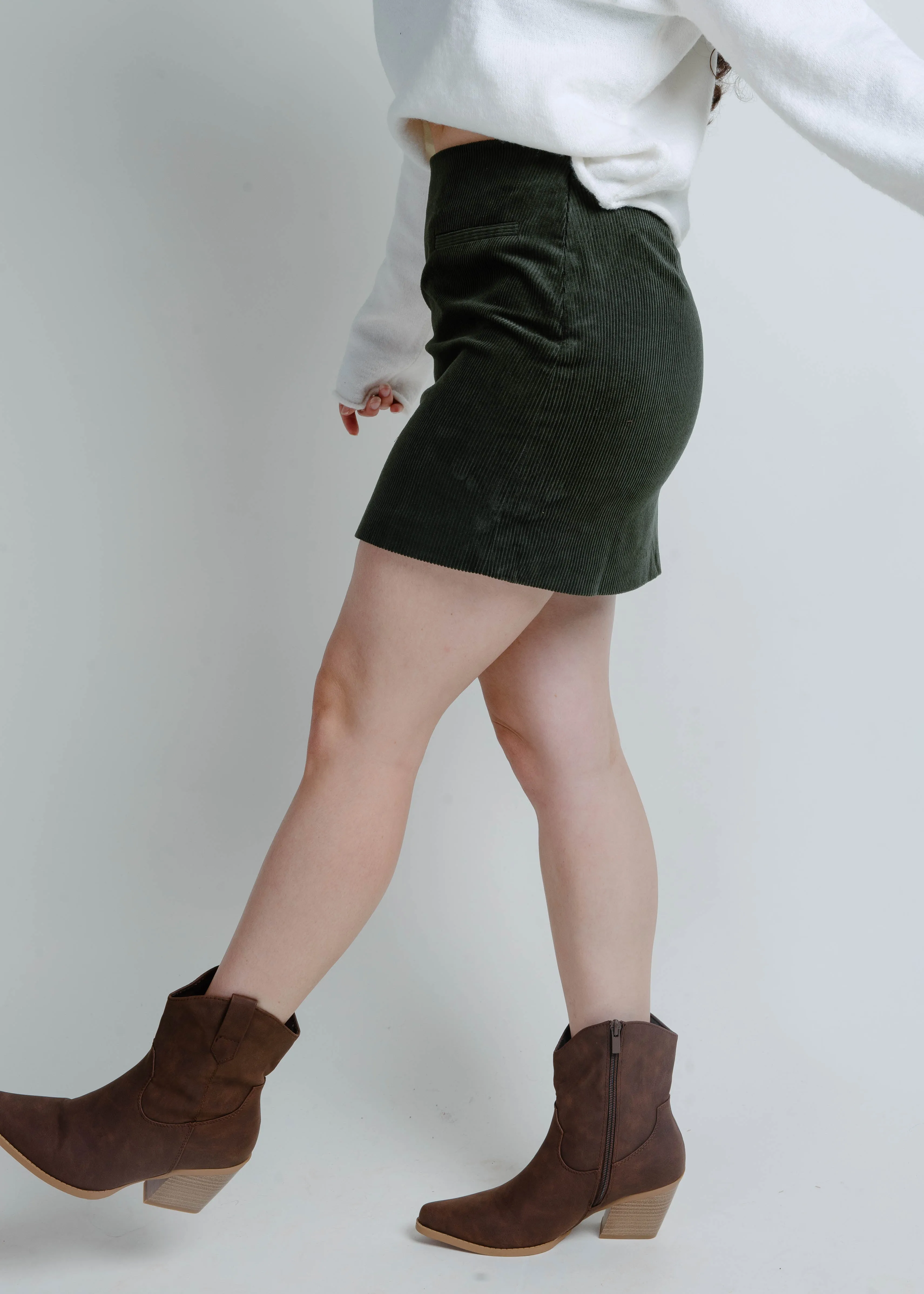 Mayer Mini Skirt - Smoky Green sold by Vinnie Louise product image thumbnail 3