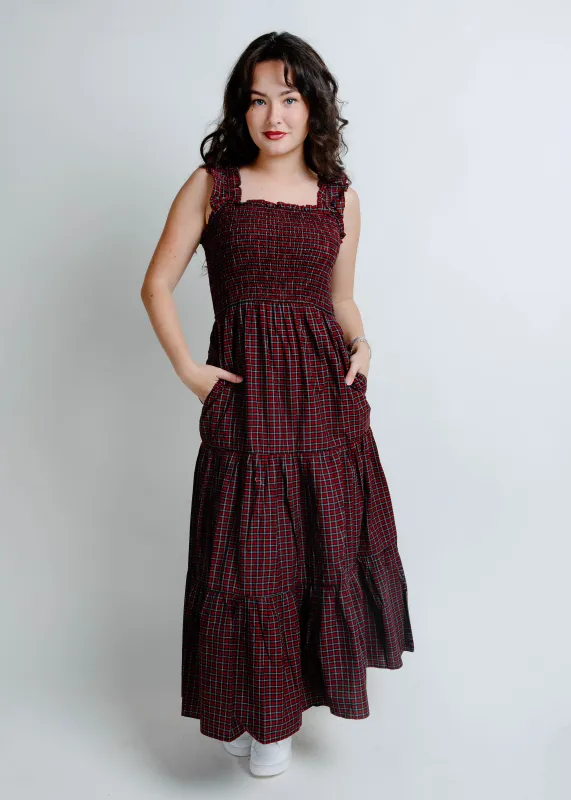 Hannah Gingham Midi Dress sold by Vinnie Louise