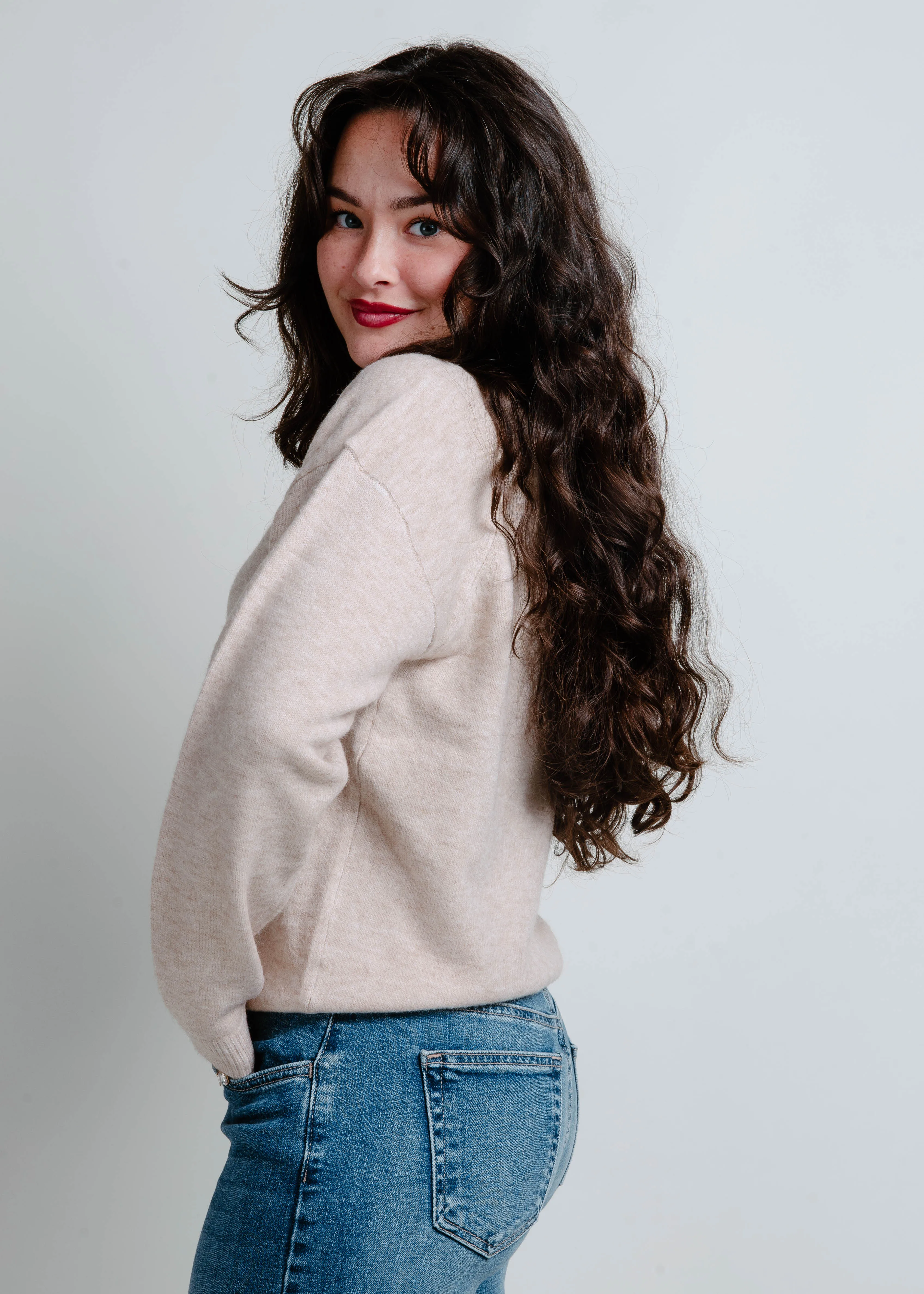 The Macey Sweater - Beige sold by Vinnie Louise product image thumbnail 3