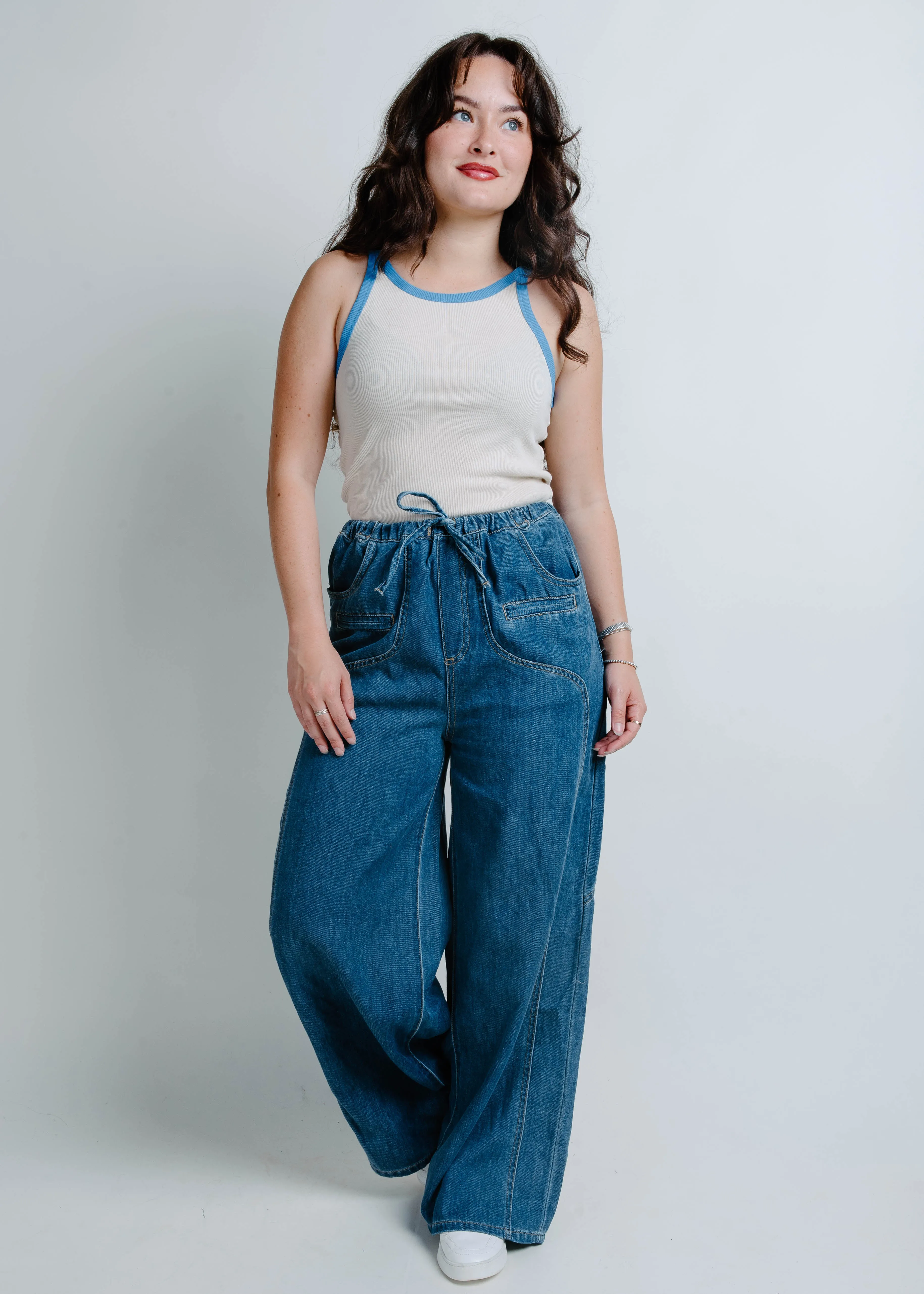 Paxton Denim Drawstring Pant sold by Vinnie Louise
