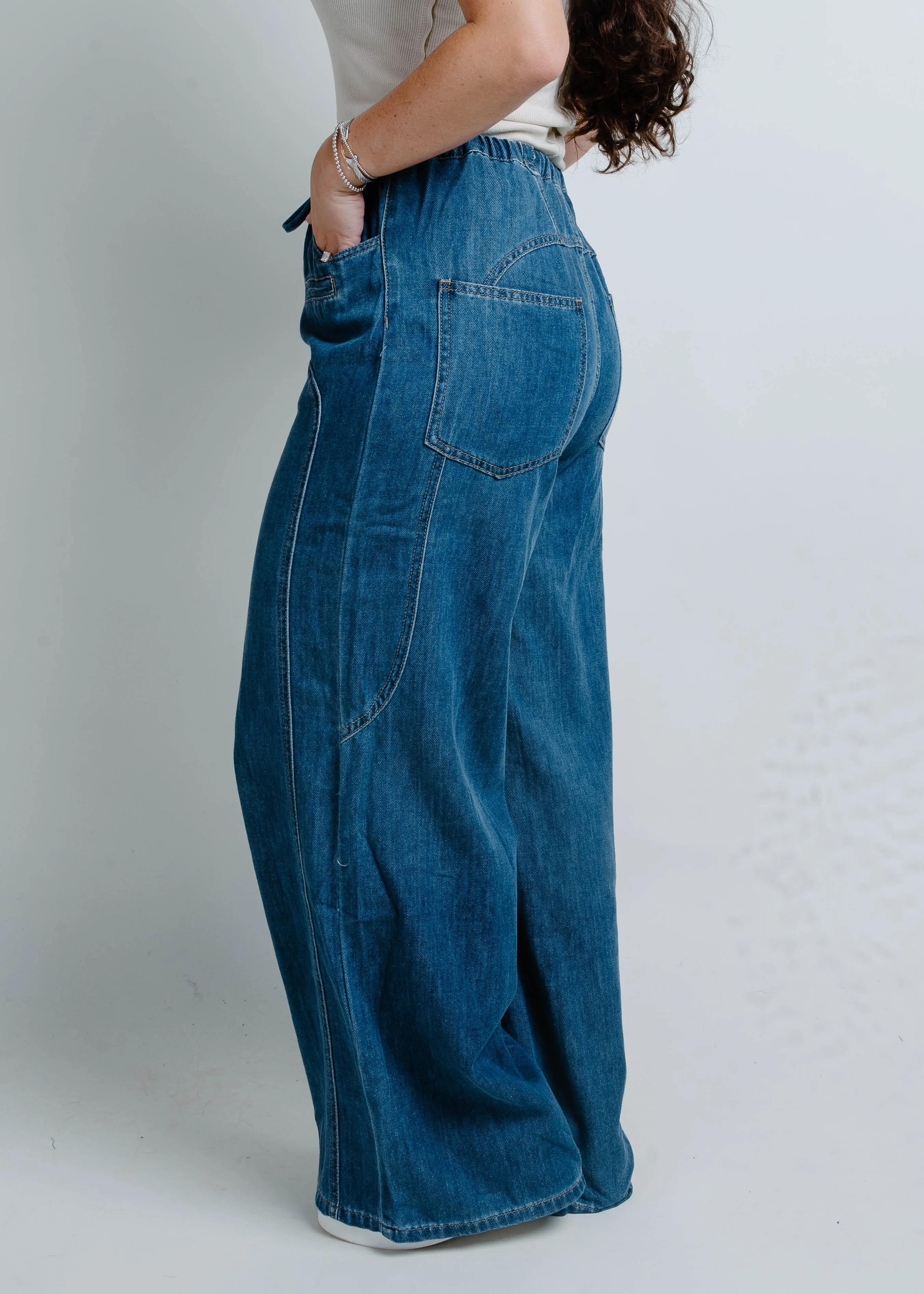 Paxton Denim Drawstring Pant sold by Vinnie Louise product image thumbnail 4