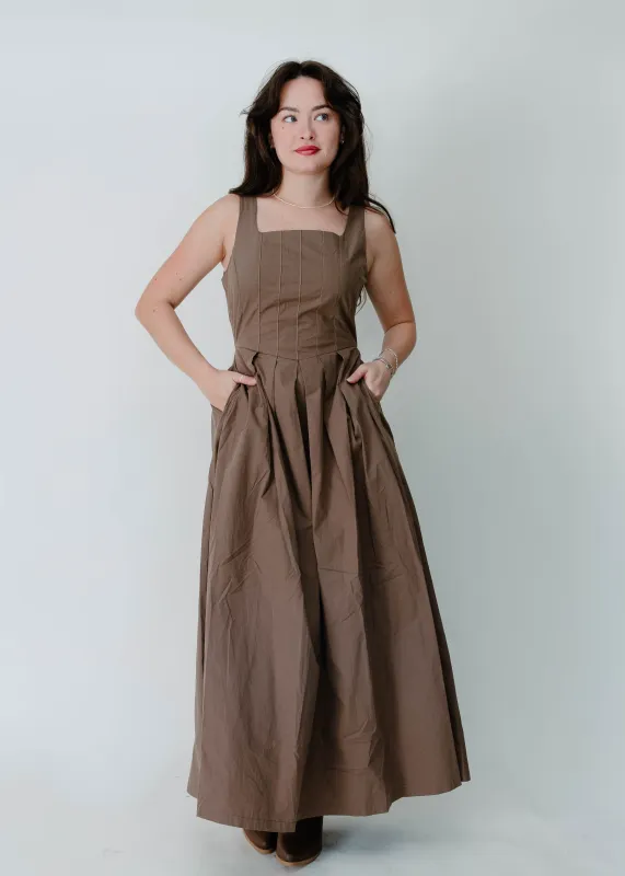 The Ronnie Midi Dress - Mocha sold by Vinnie Louise
