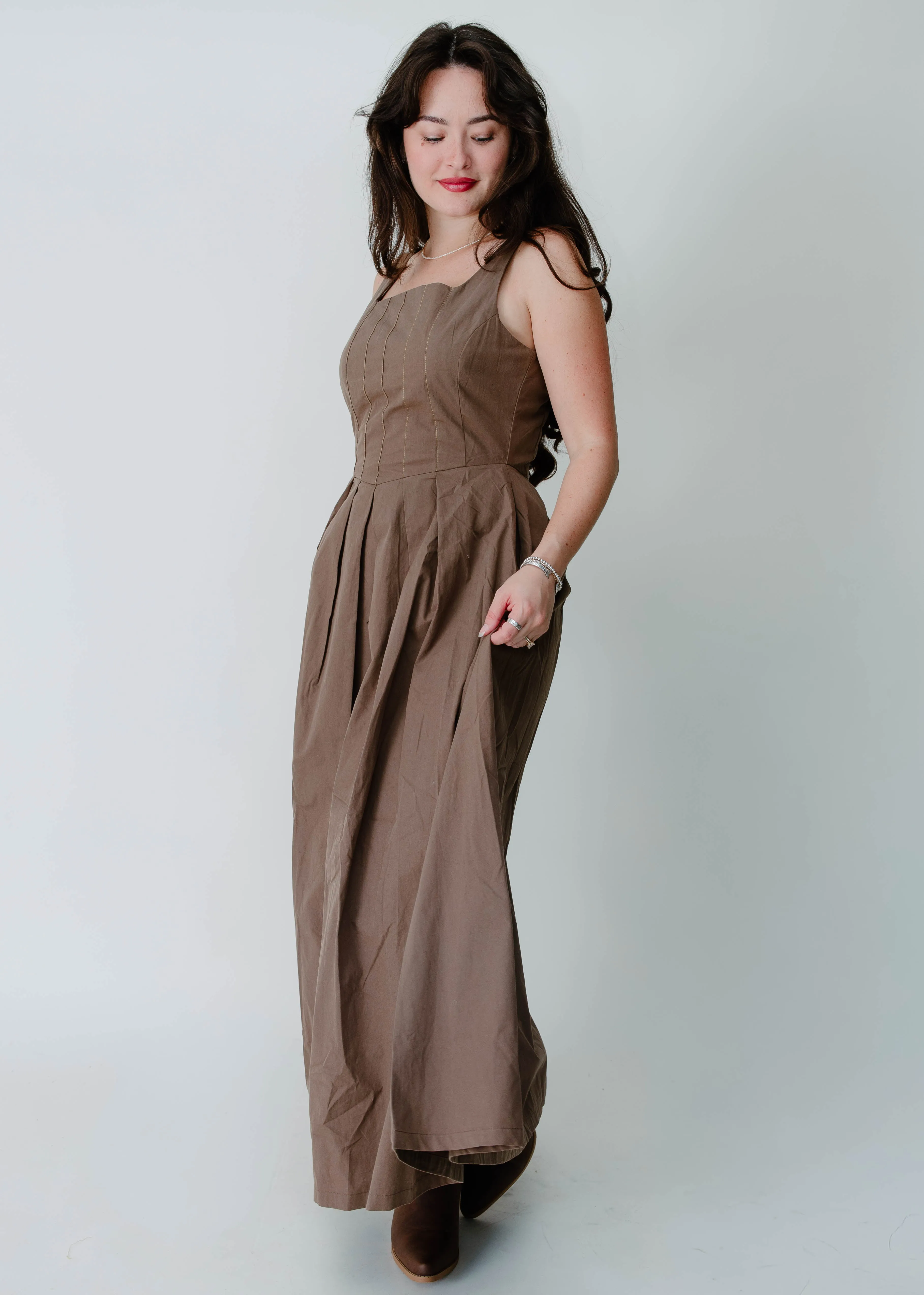 The Ronnie Midi Dress - Mocha sold by Vinnie Louise product image thumbnail 3