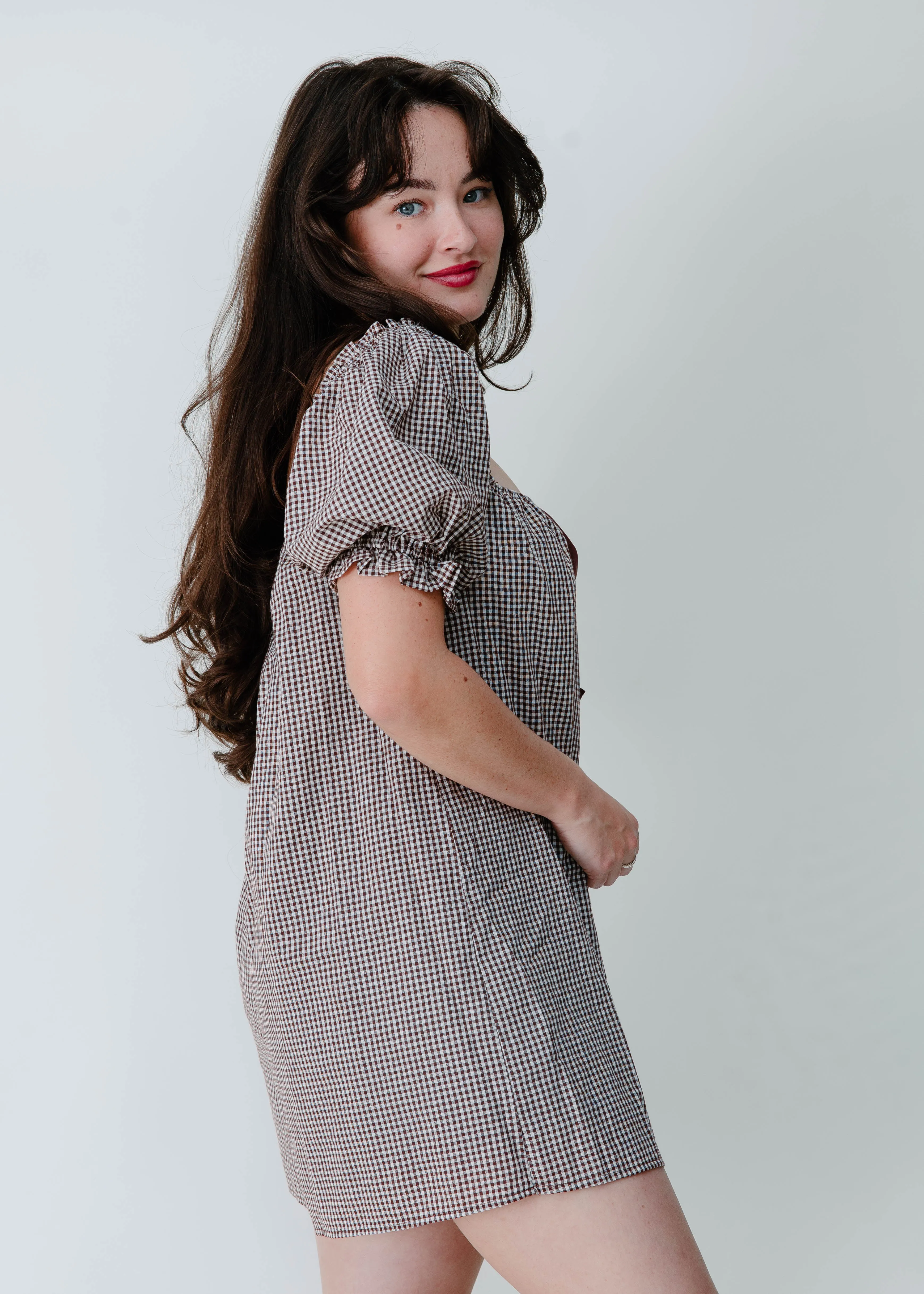 The Maddie Gingham Romper sold by Vinnie Louise product image thumbnail 4