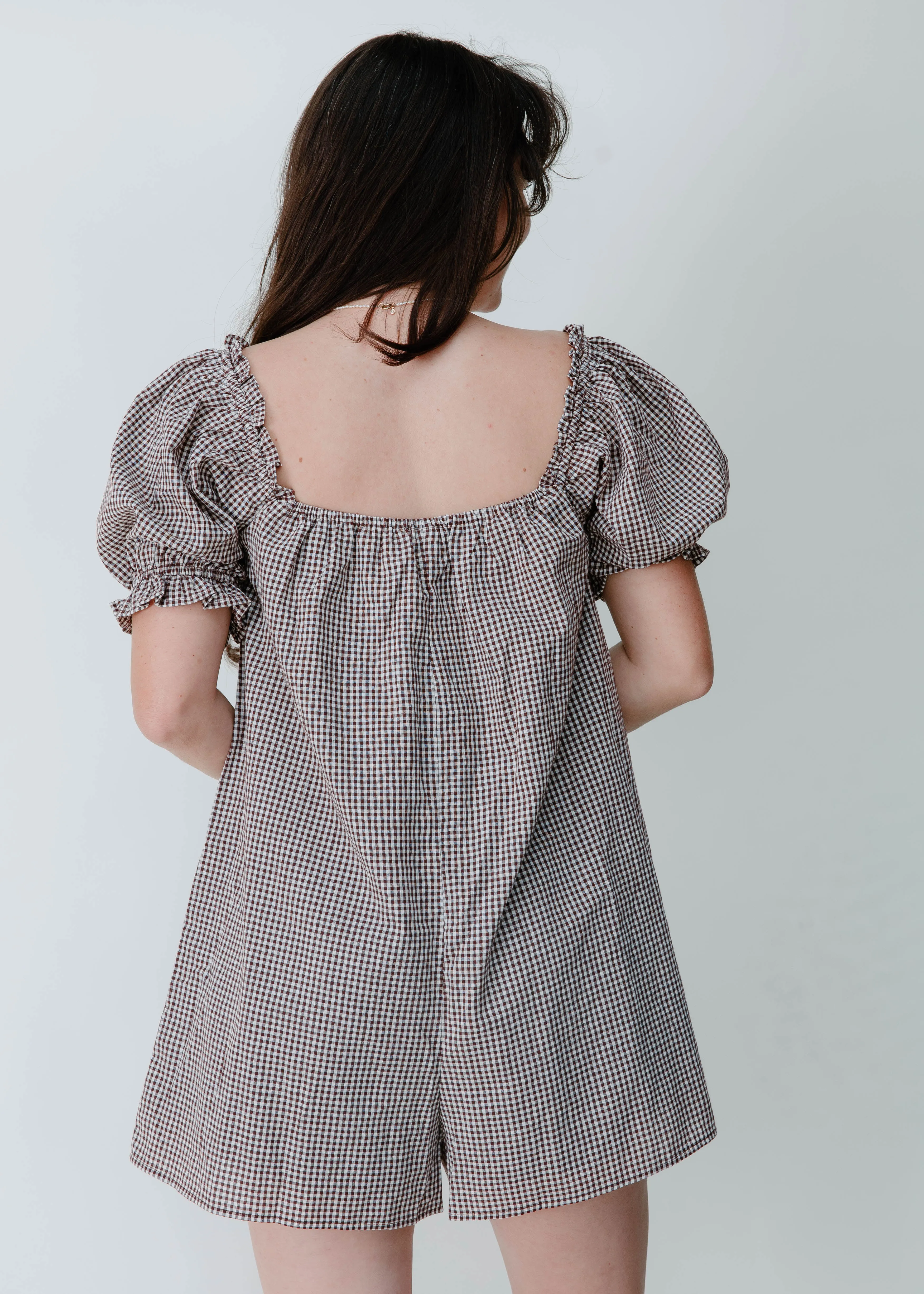 The Maddie Gingham Romper sold by Vinnie Louise product image thumbnail 5