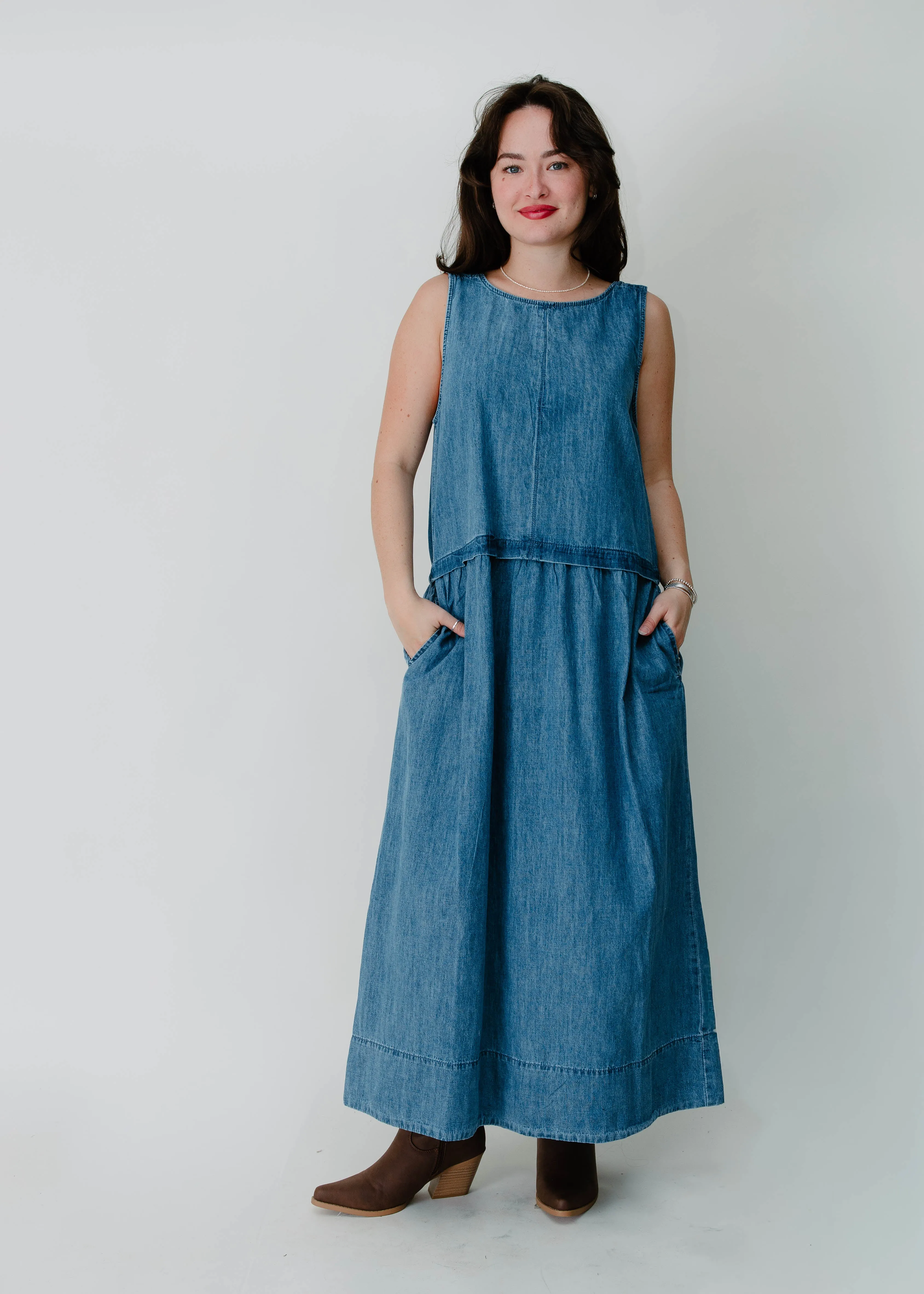 Rosie Denim Midi Dress sold by Vinnie Louise product image thumbnail 2