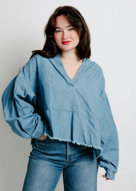 The Griffin Denim Top sold by Vinnie Louise