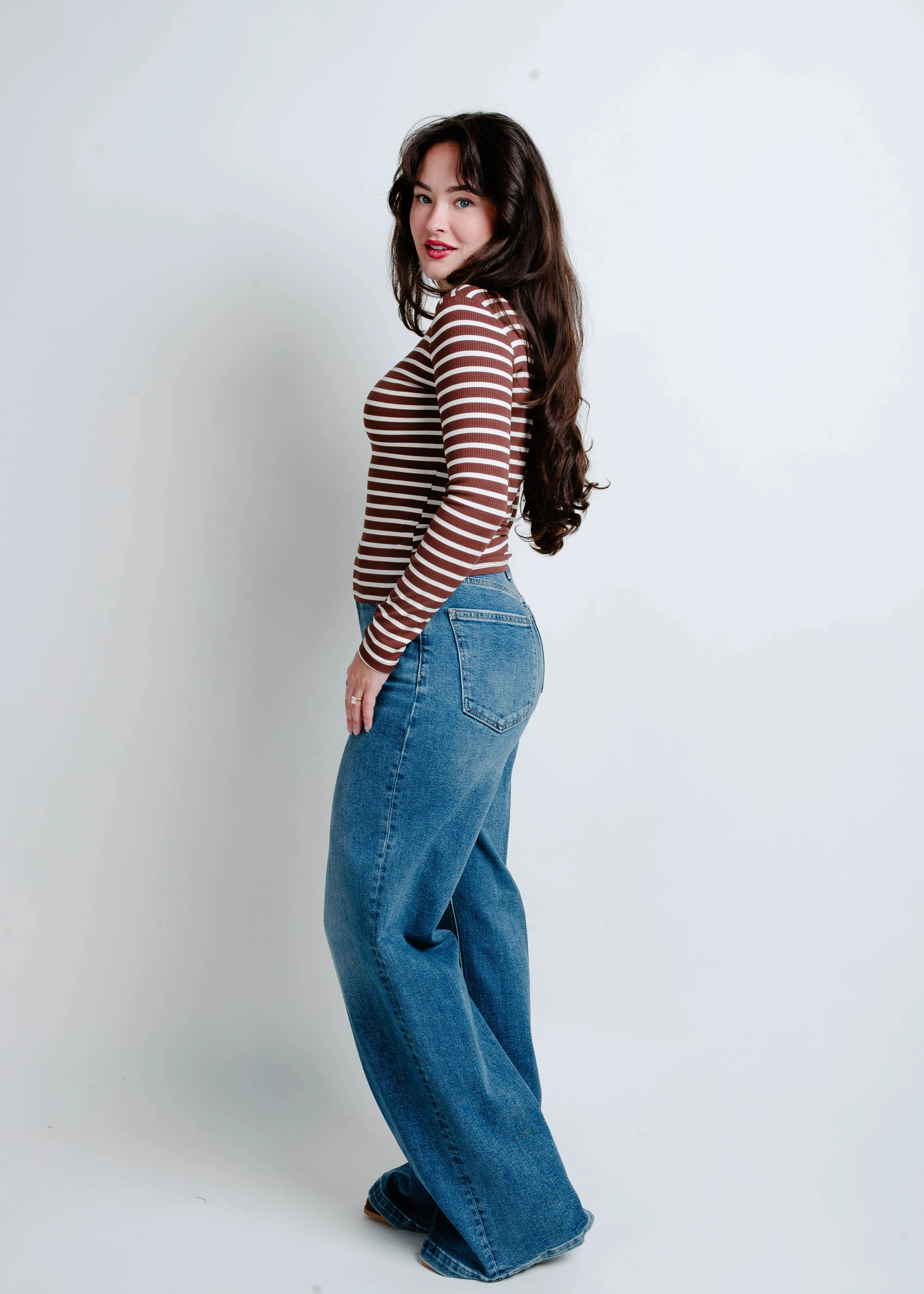 The Alison Striped Henley Top sold by Vinnie Louise product image thumbnail 2