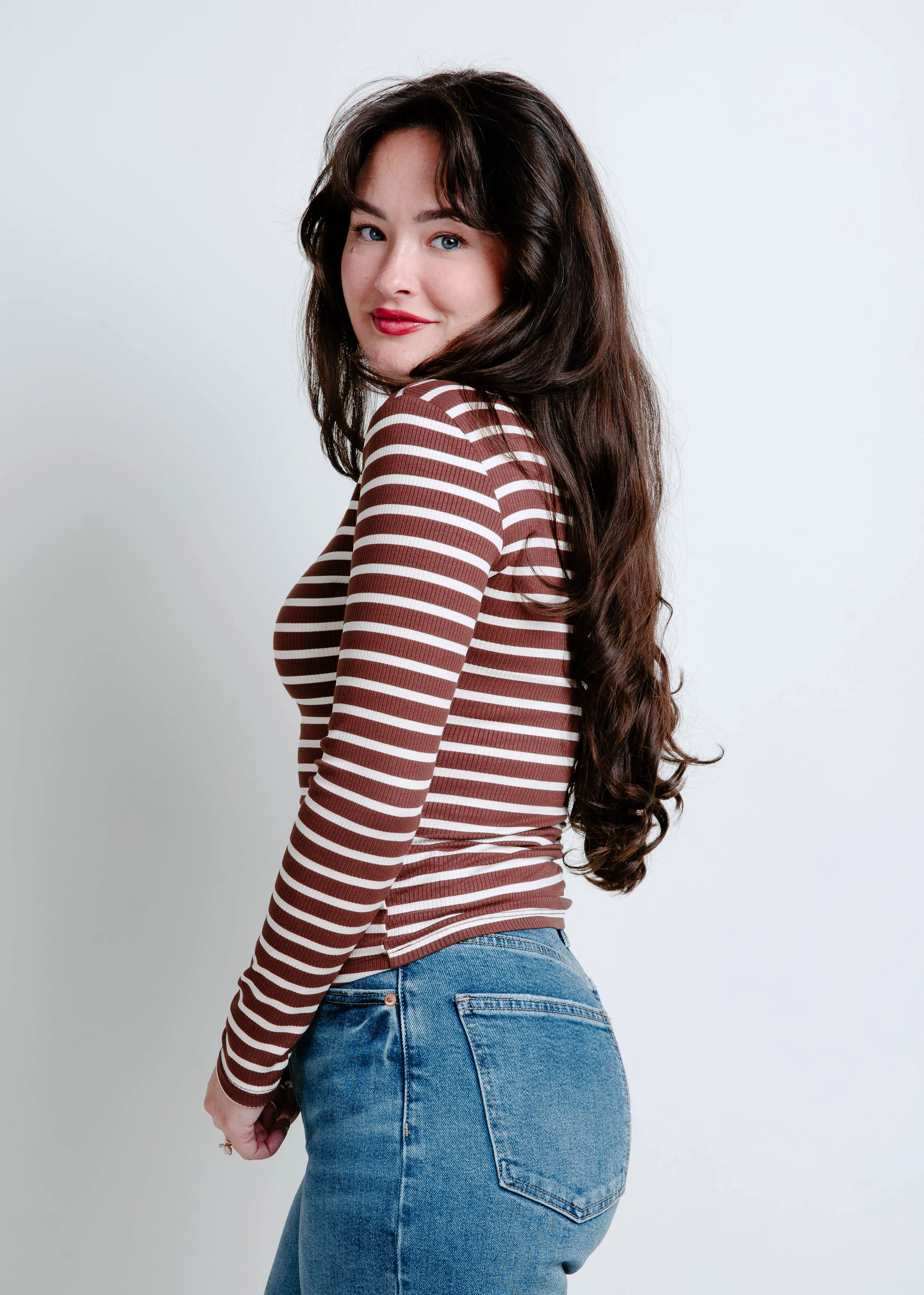 The Alison Striped Henley Top sold by Vinnie Louise product image thumbnail 3