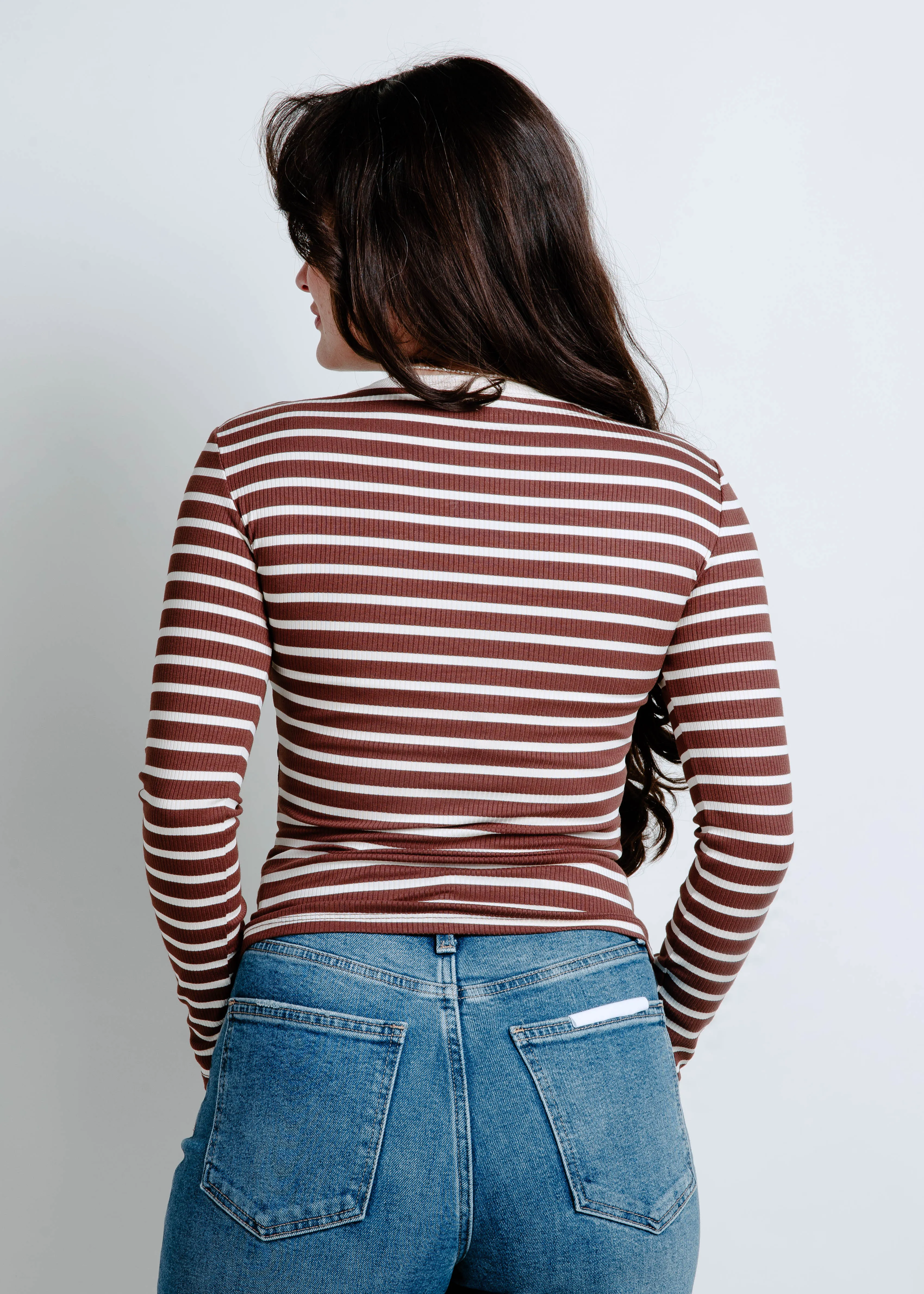 The Alison Striped Henley Top sold by Vinnie Louise product image thumbnail 4