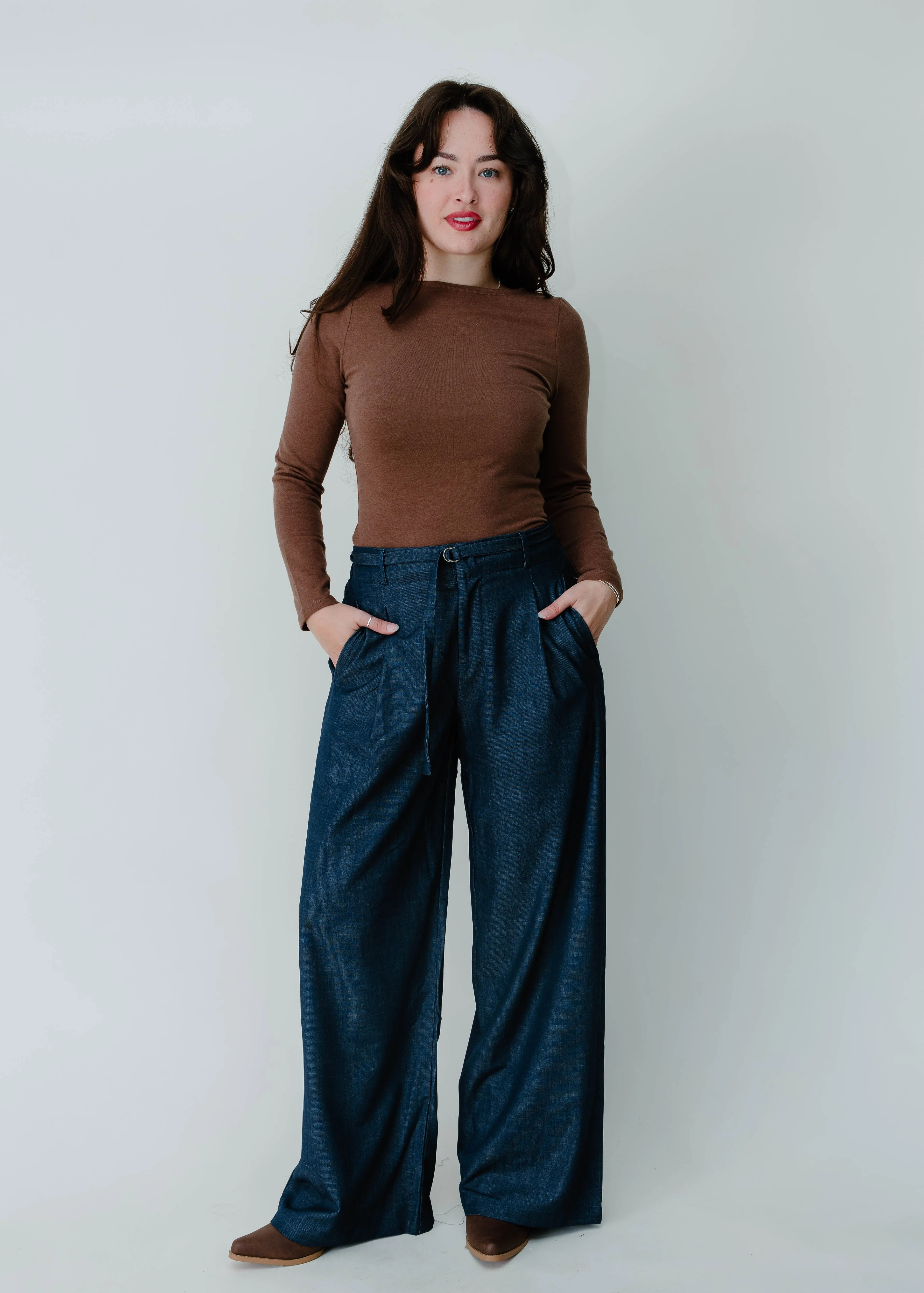 The Anne Marie Trousers - Navy sold by Vinnie Louise
