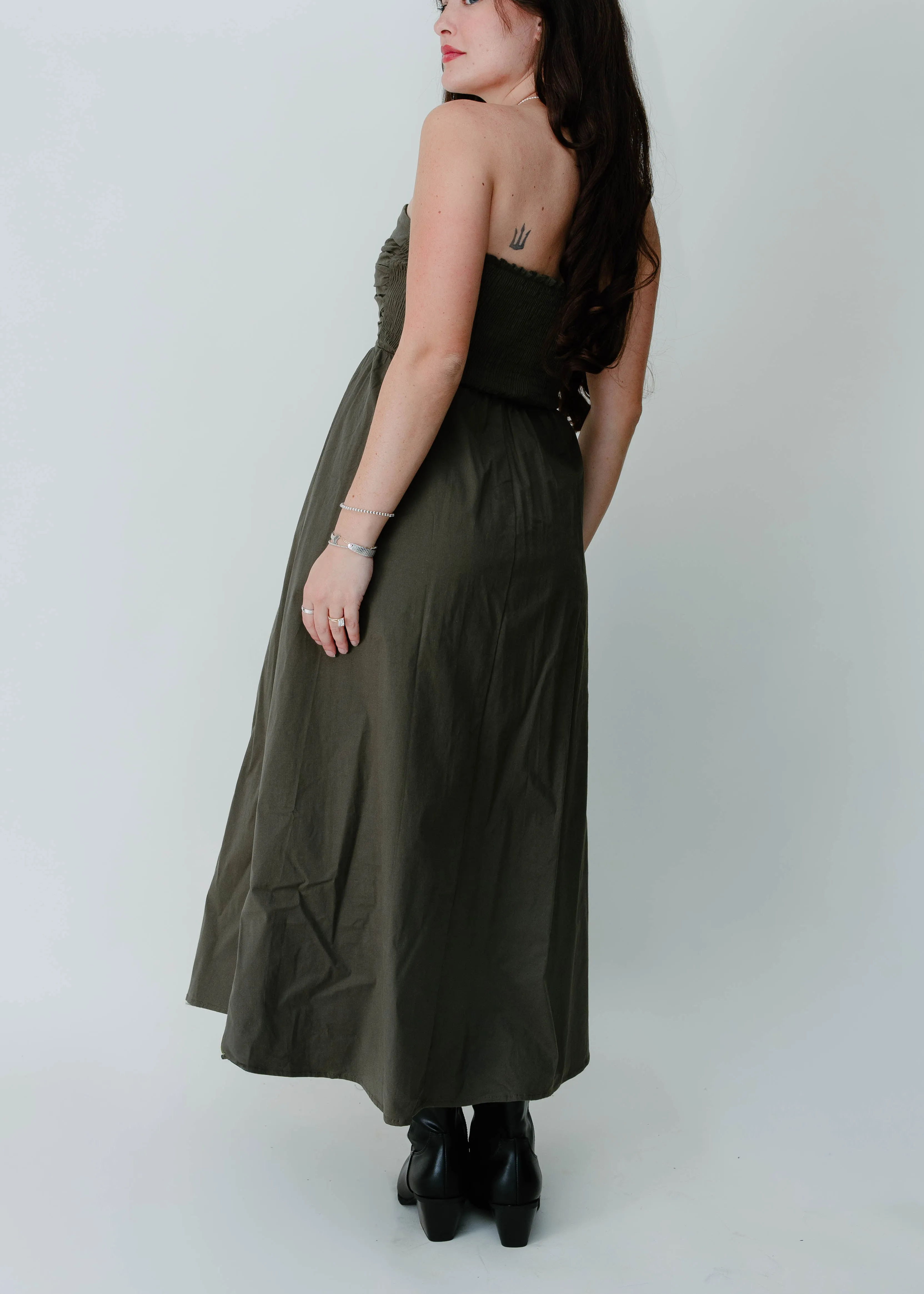 The Kelli Midi Dress - Olive sold by Vinnie Louise product image thumbnail 4