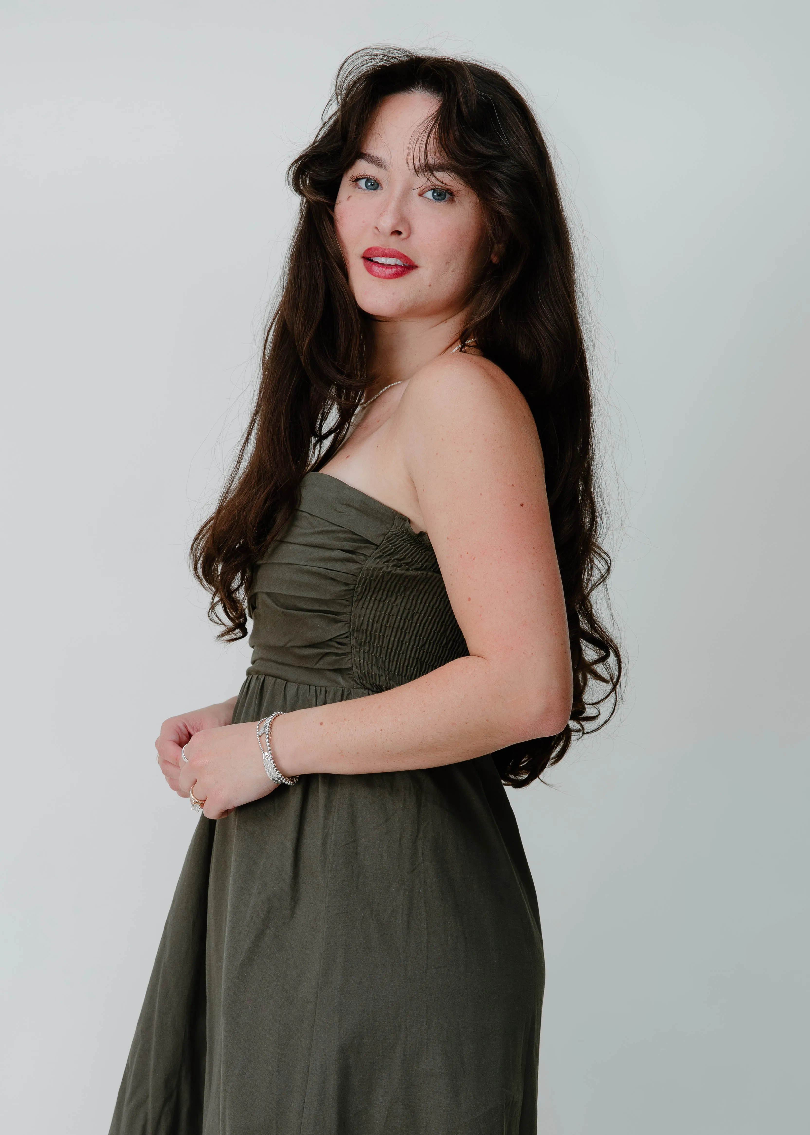 The Kelli Midi Dress - Olive sold by Vinnie Louise product image thumbnail 5