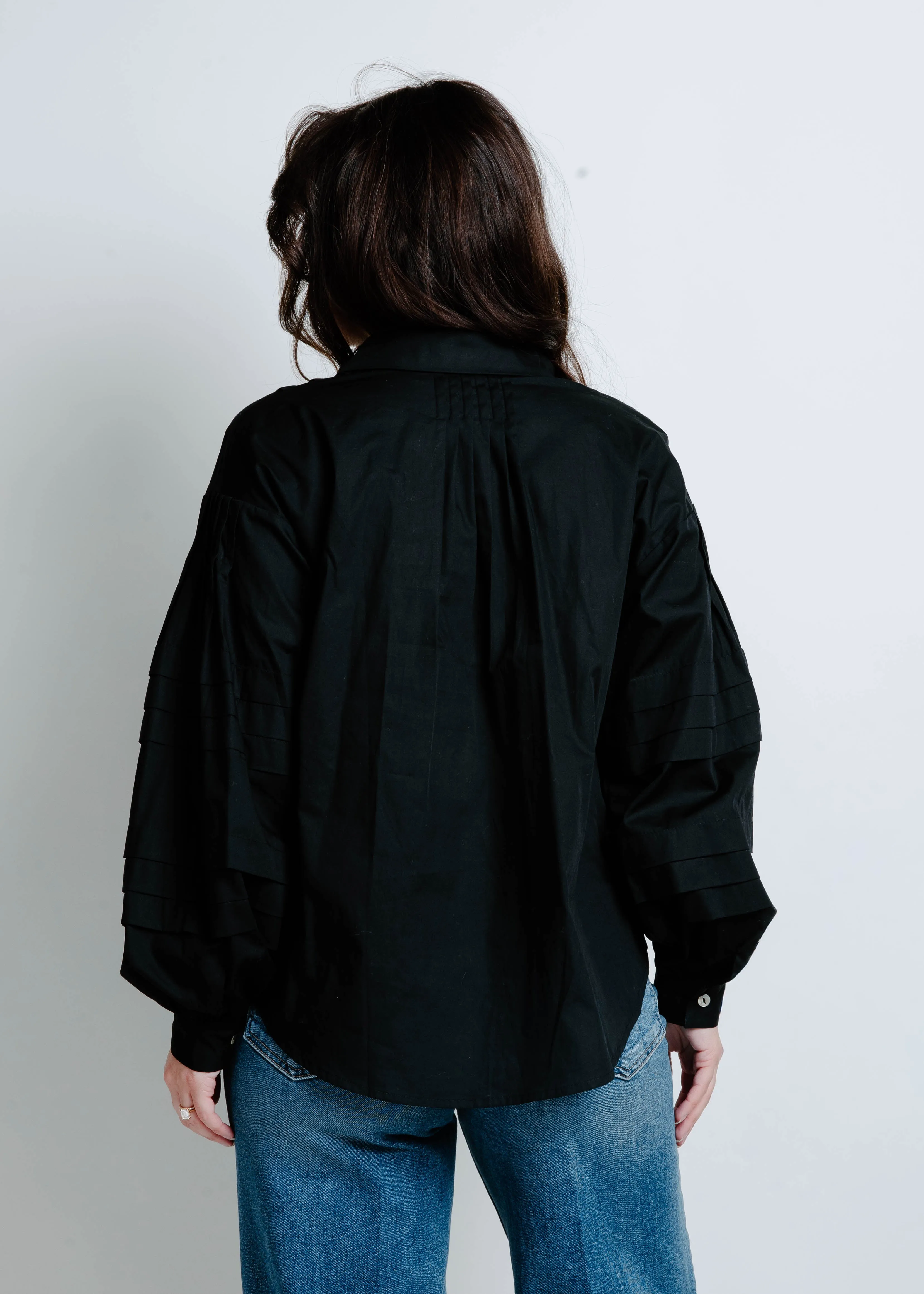 Rosie Button Down Top - Black sold by Vinnie Louise product image thumbnail 3