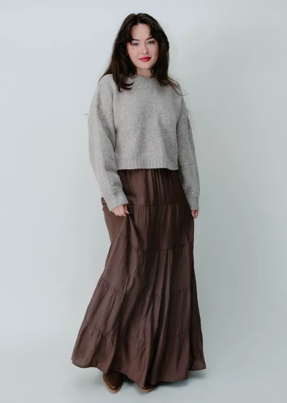 Willow Tiered Maxi Skirt - Brown sold by Vinnie Louise