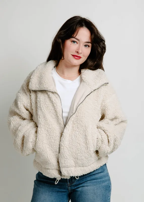 Kori Sherpa Jacket - Bone sold by Vinnie Louise