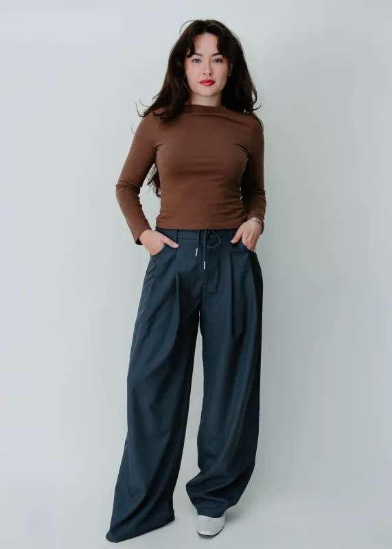 Collins Drawstring Pants - Navy sold by Vinnie Louise
