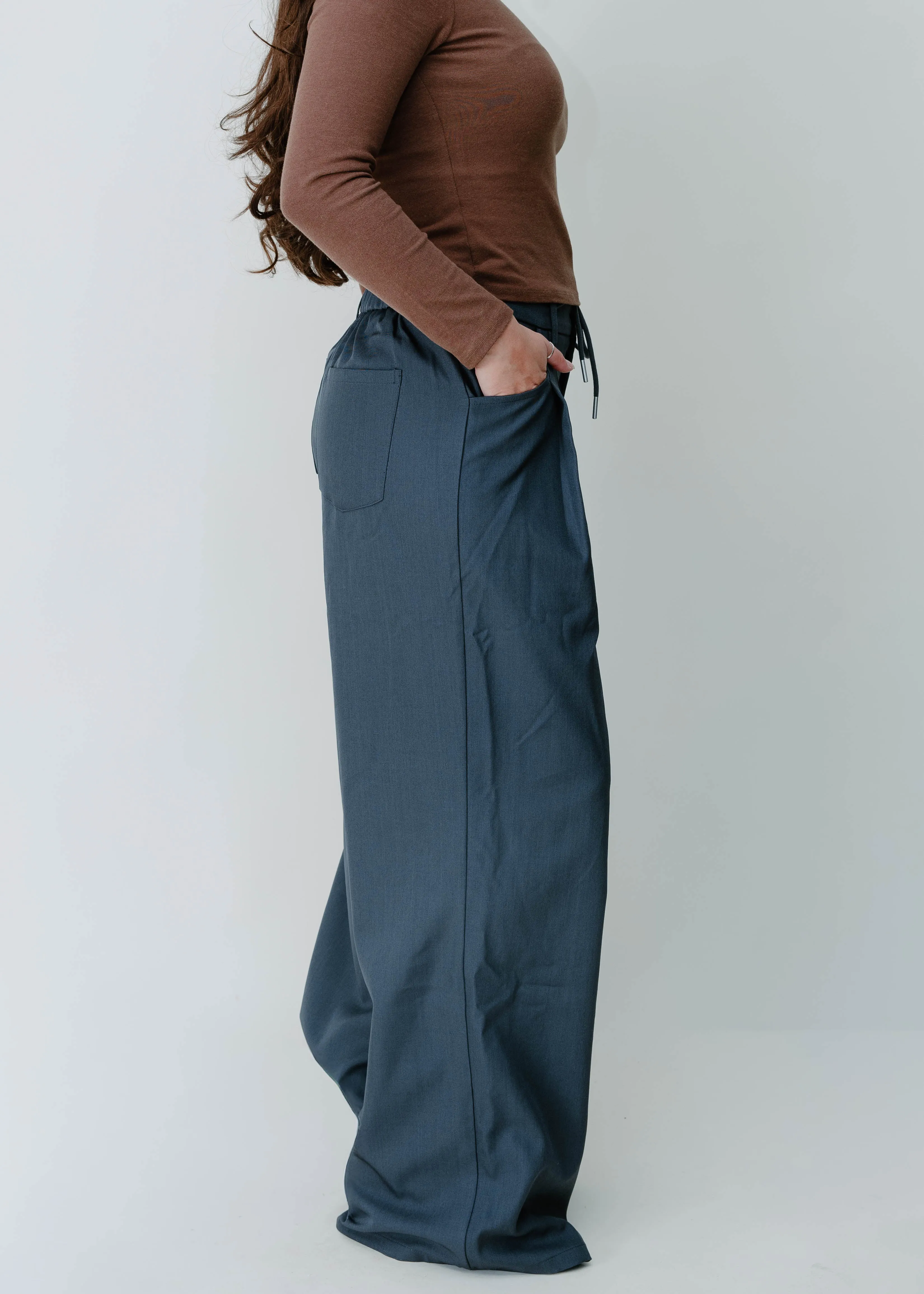 Collins Drawstring Pants - Navy sold by Vinnie Louise product image thumbnail 3