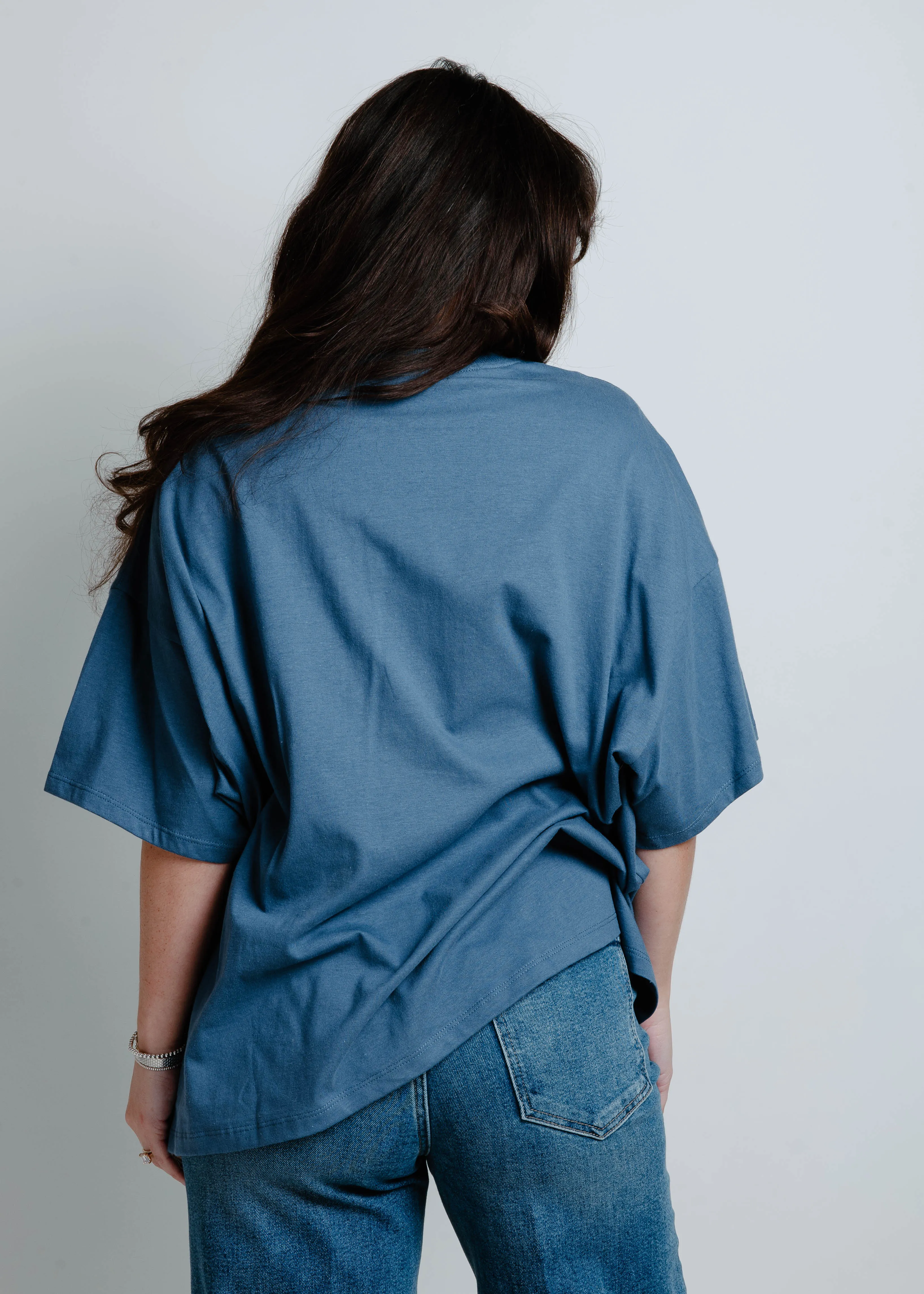 Simple Town Oversized Tee - Dusty Navy sold by Vinnie Louise product image thumbnail 4