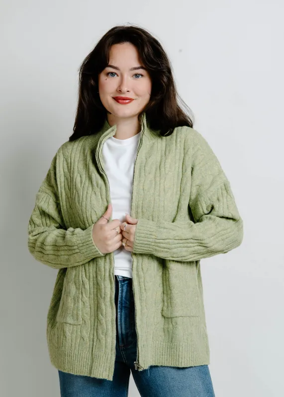 The Nicole Sweater Jacket - Green sold by Vinnie Louise