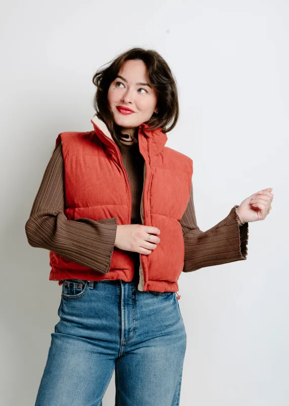 The Oakley Puffer Vest - Red sold by Vinnie Louise