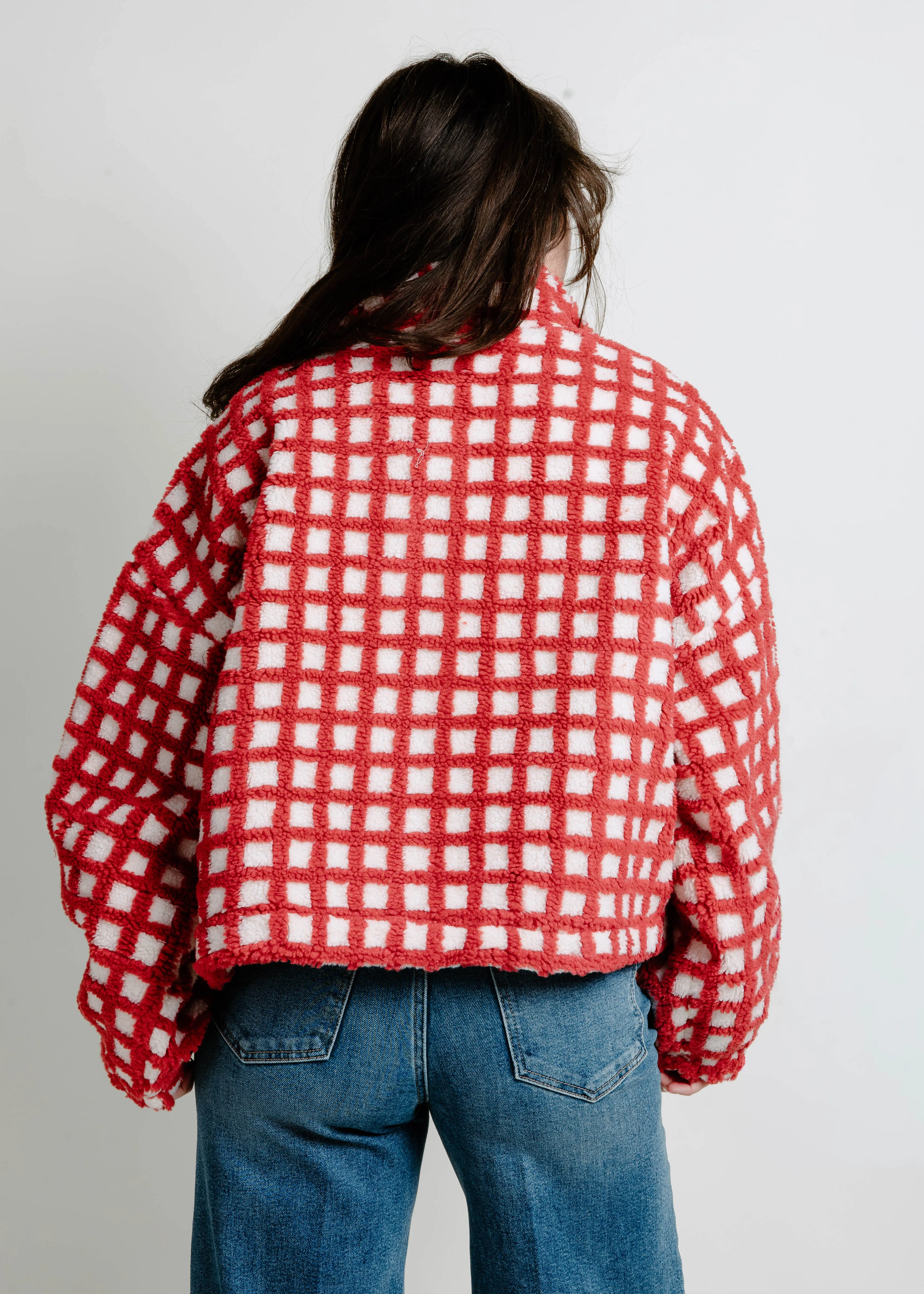 Danni Sherpa Jacket - Red sold by Vinnie Louise product image thumbnail 5