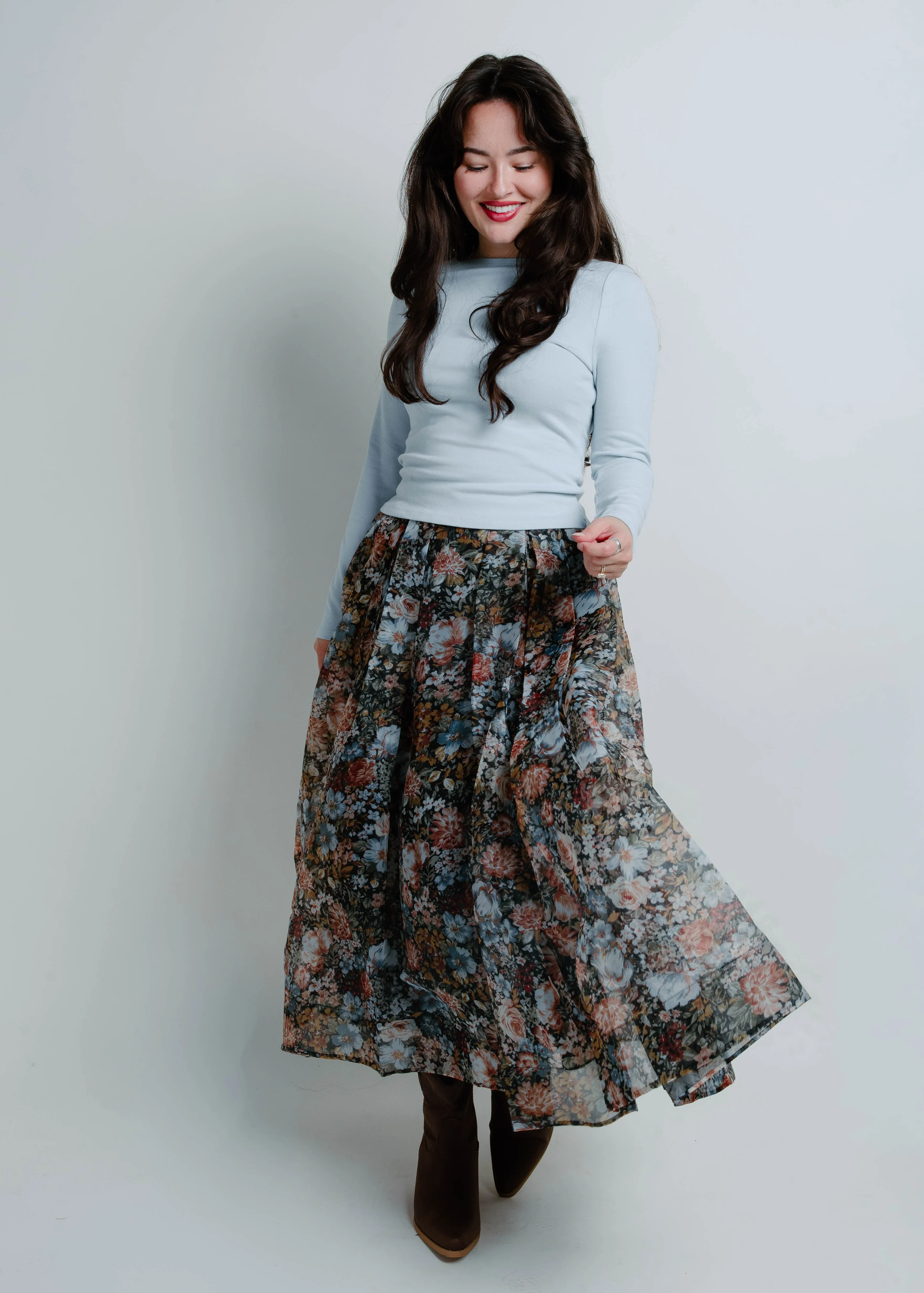 The Nollie Pleated Midi Skirt sold by Vinnie Louise product image thumbnail 2