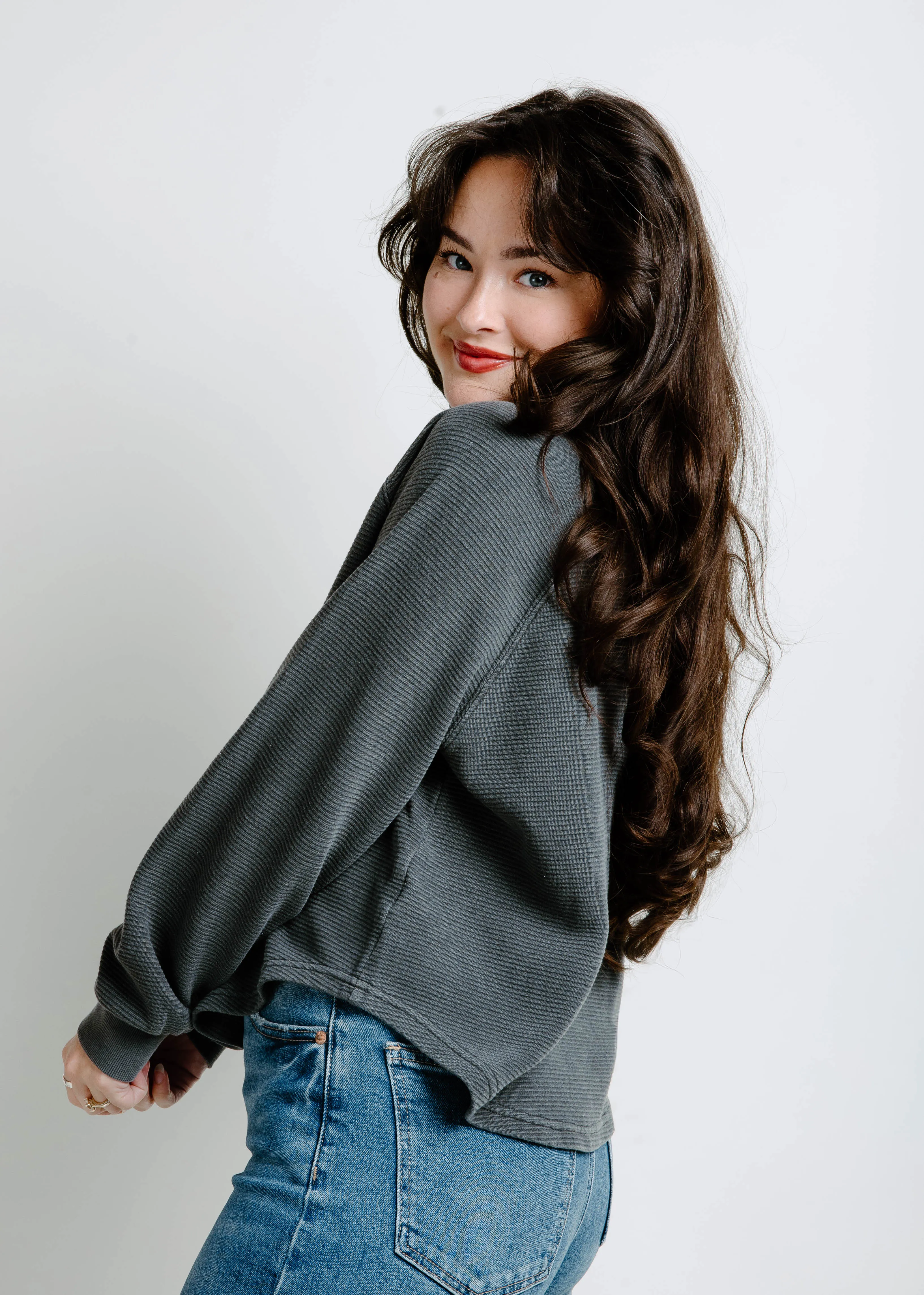 The Ollie Knit Top - Charcoal sold by Vinnie Louise product image thumbnail 3
