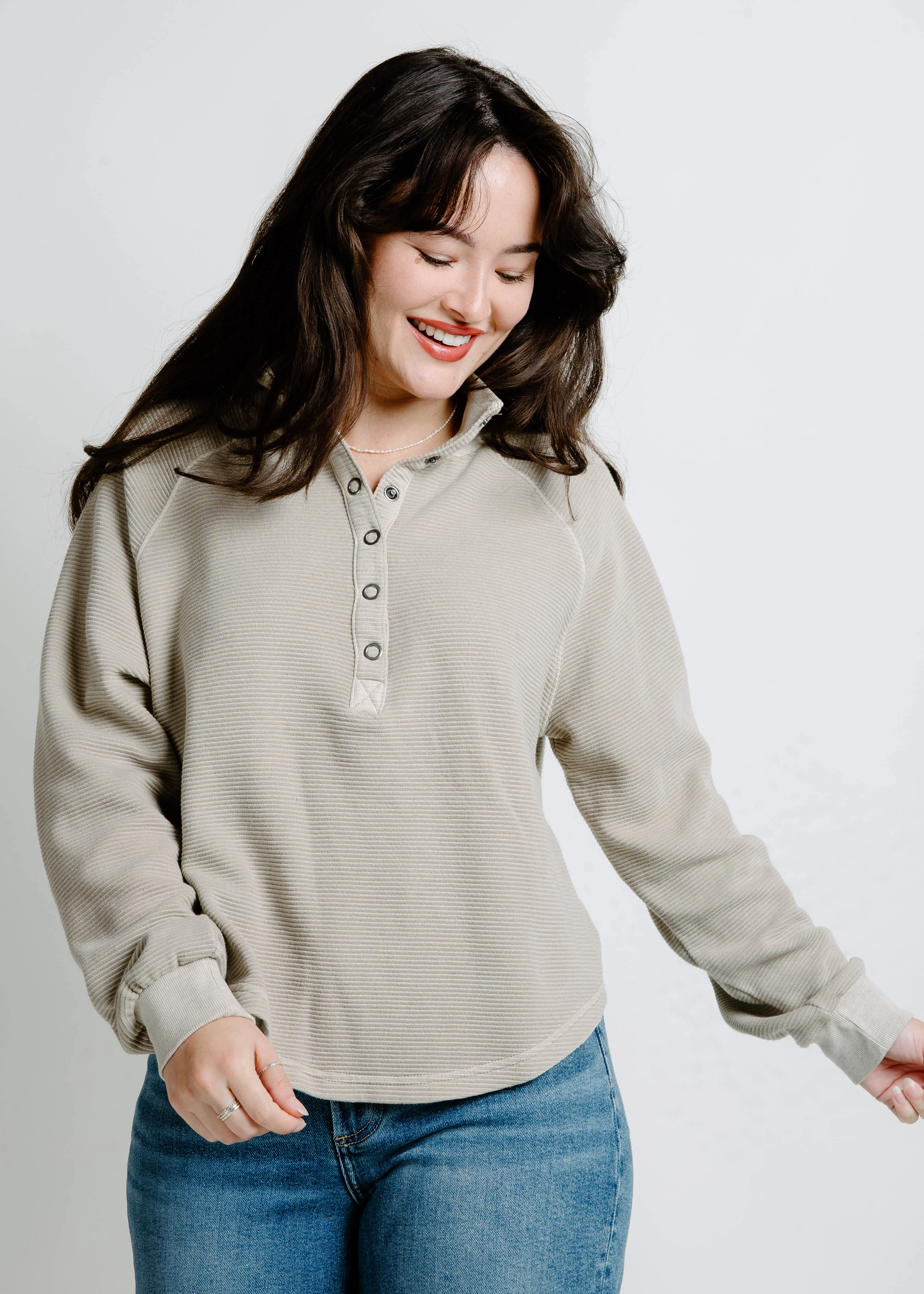 The Ollie Knit Top - Mocha sold by Vinnie Louise