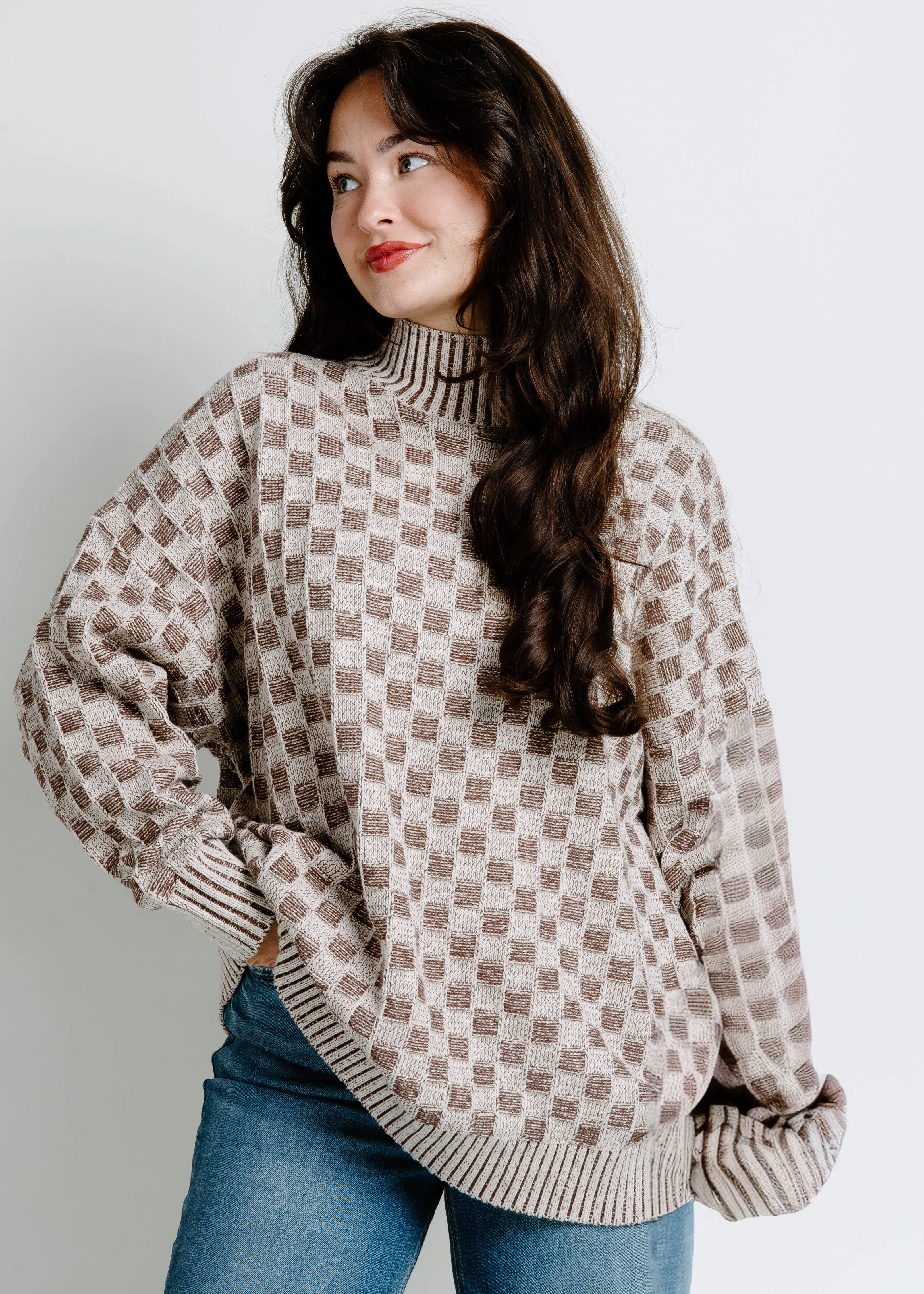 Check In Mock Neck Sweater sold by Vinnie Louise product image thumbnail 2