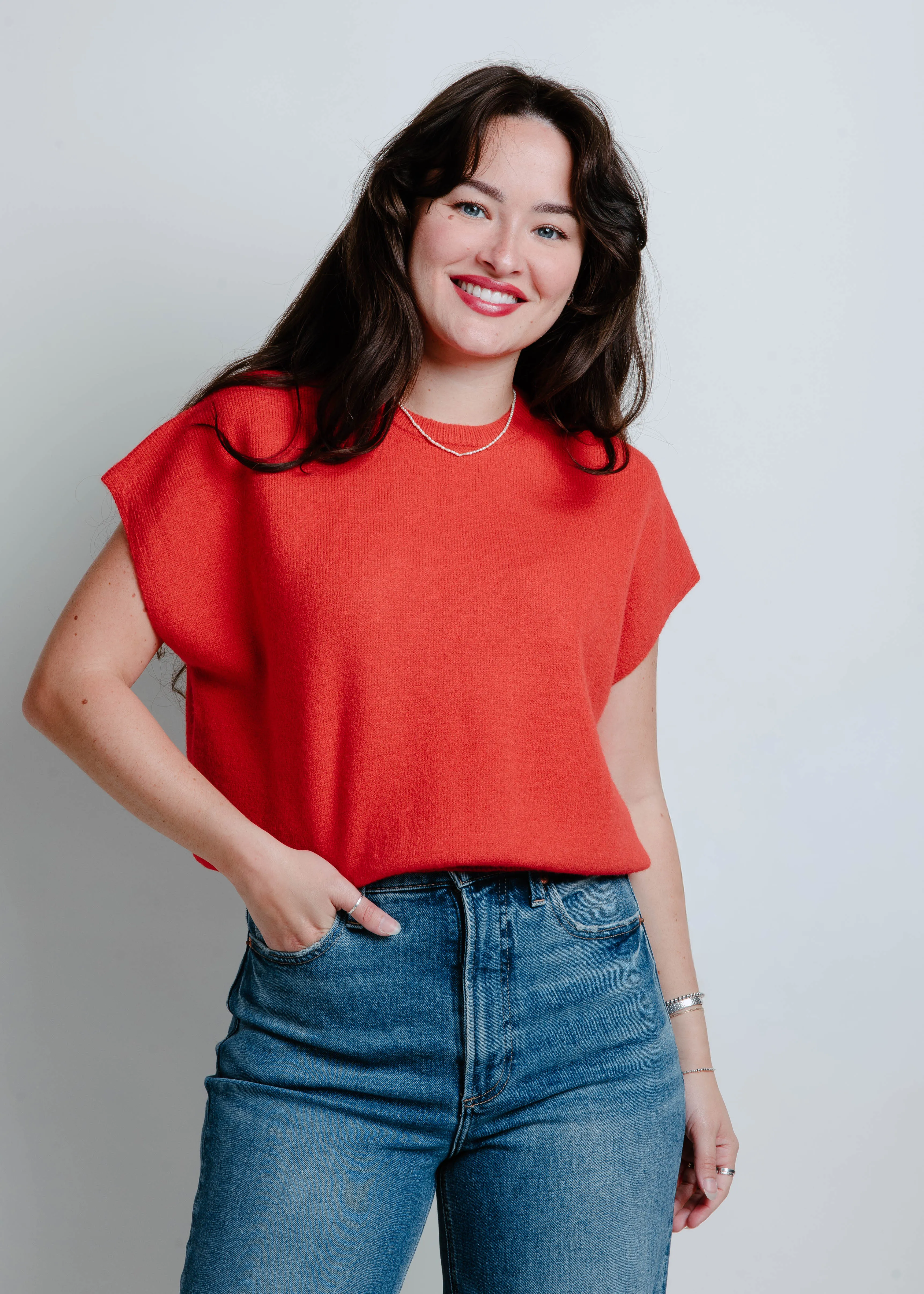 Ashton Sweater Top - Red sold by Vinnie Louise