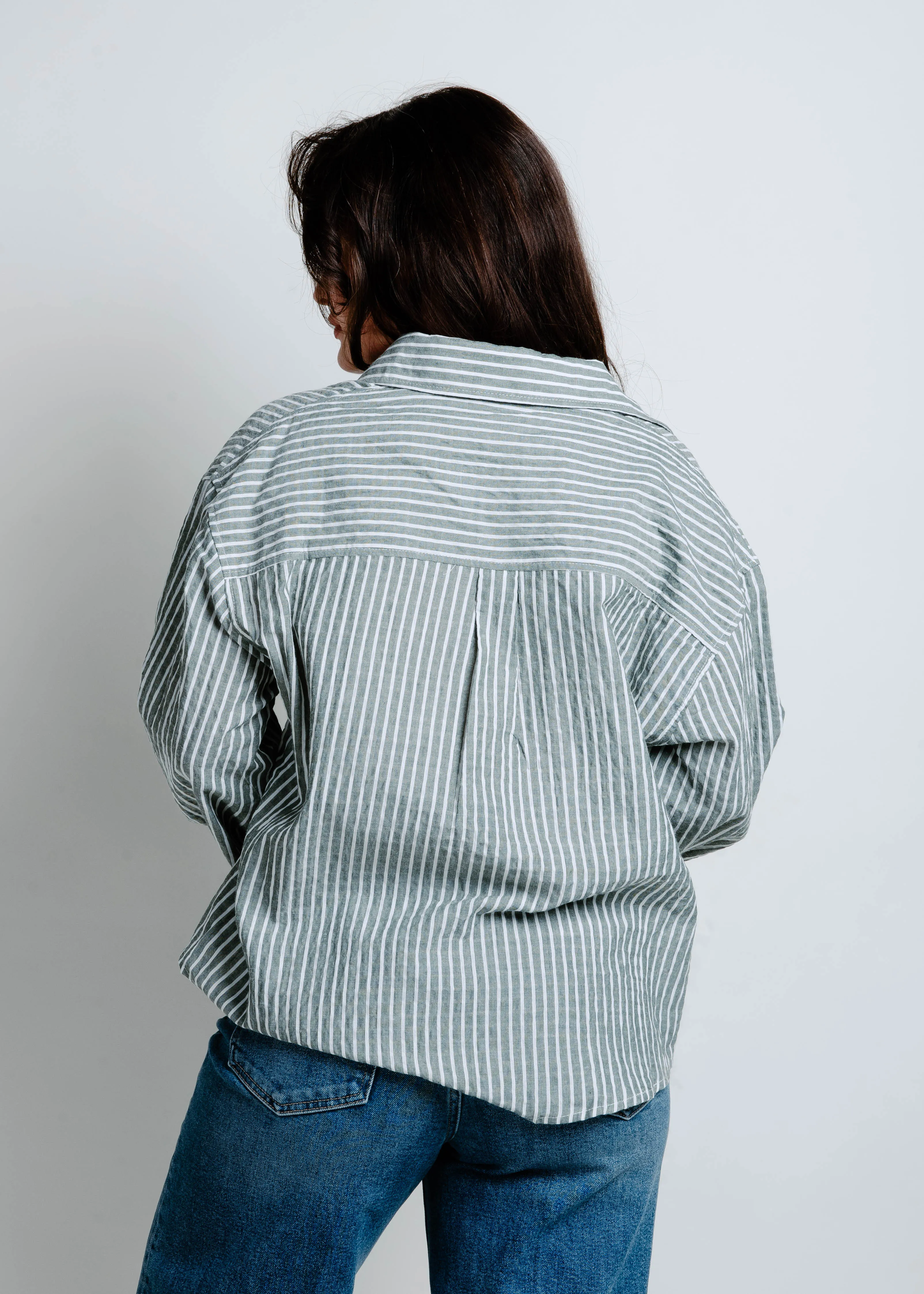 The Ally Button Up Top - Green sold by Vinnie Louise product image thumbnail 5