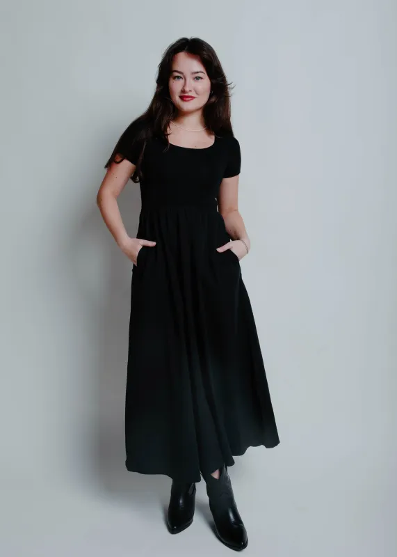 The Smyrna Midi Dress - Black sold by Vinnie Louise