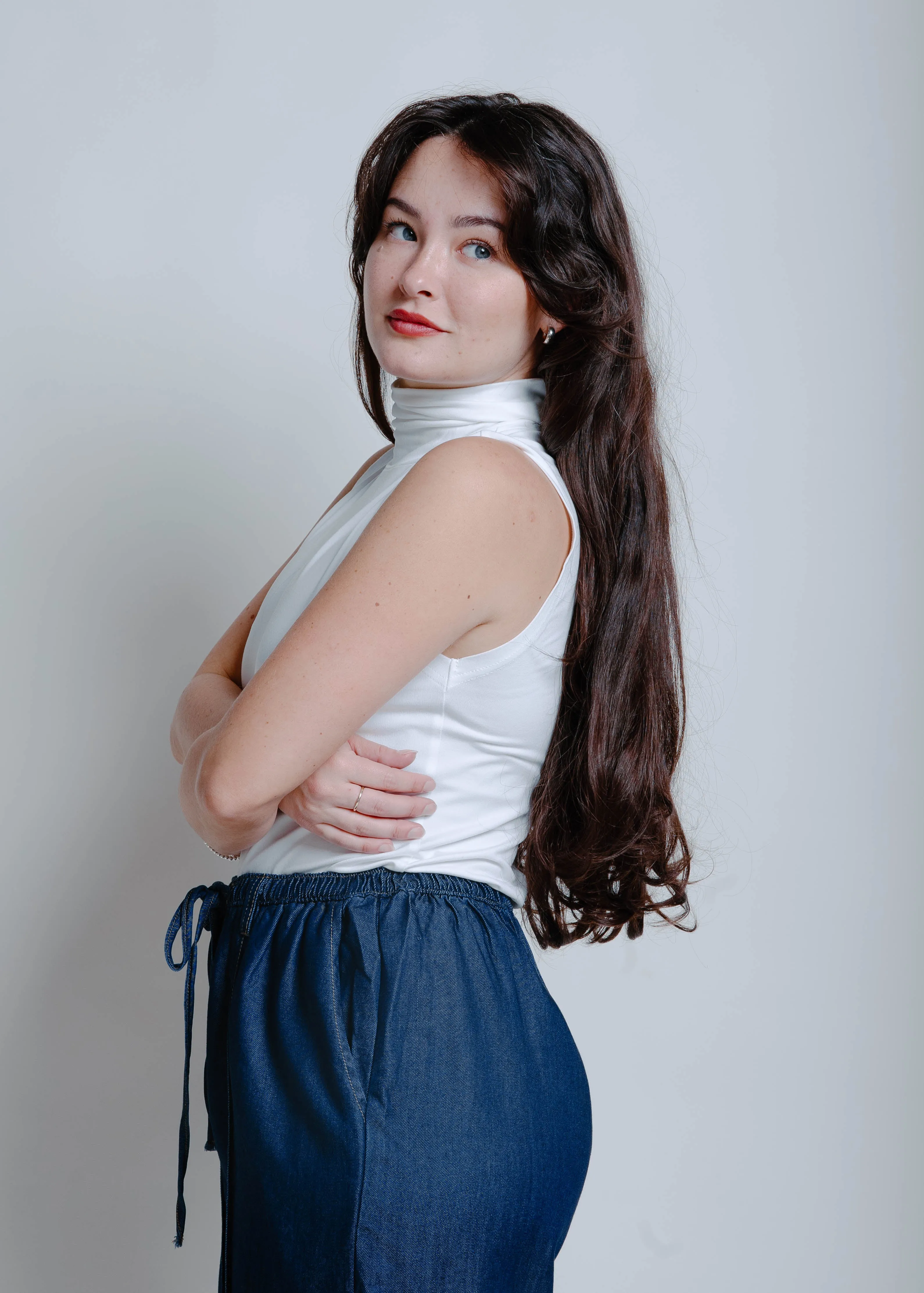 The Alaya Turtleneck Sleeveless Top - White sold by Vinnie Louise product image thumbnail 2