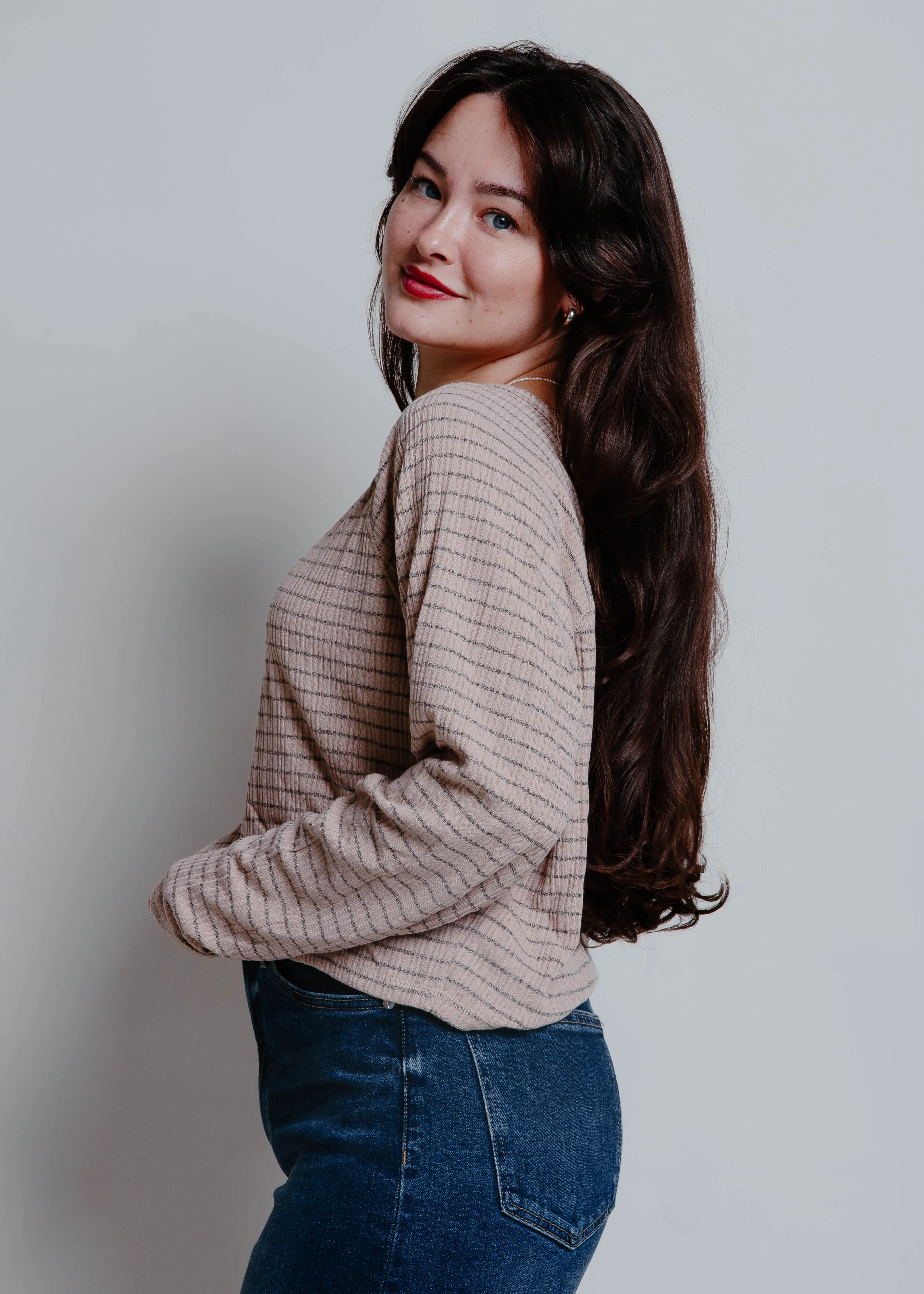 The Latte Striped Top sold by Vinnie Louise product image thumbnail 3