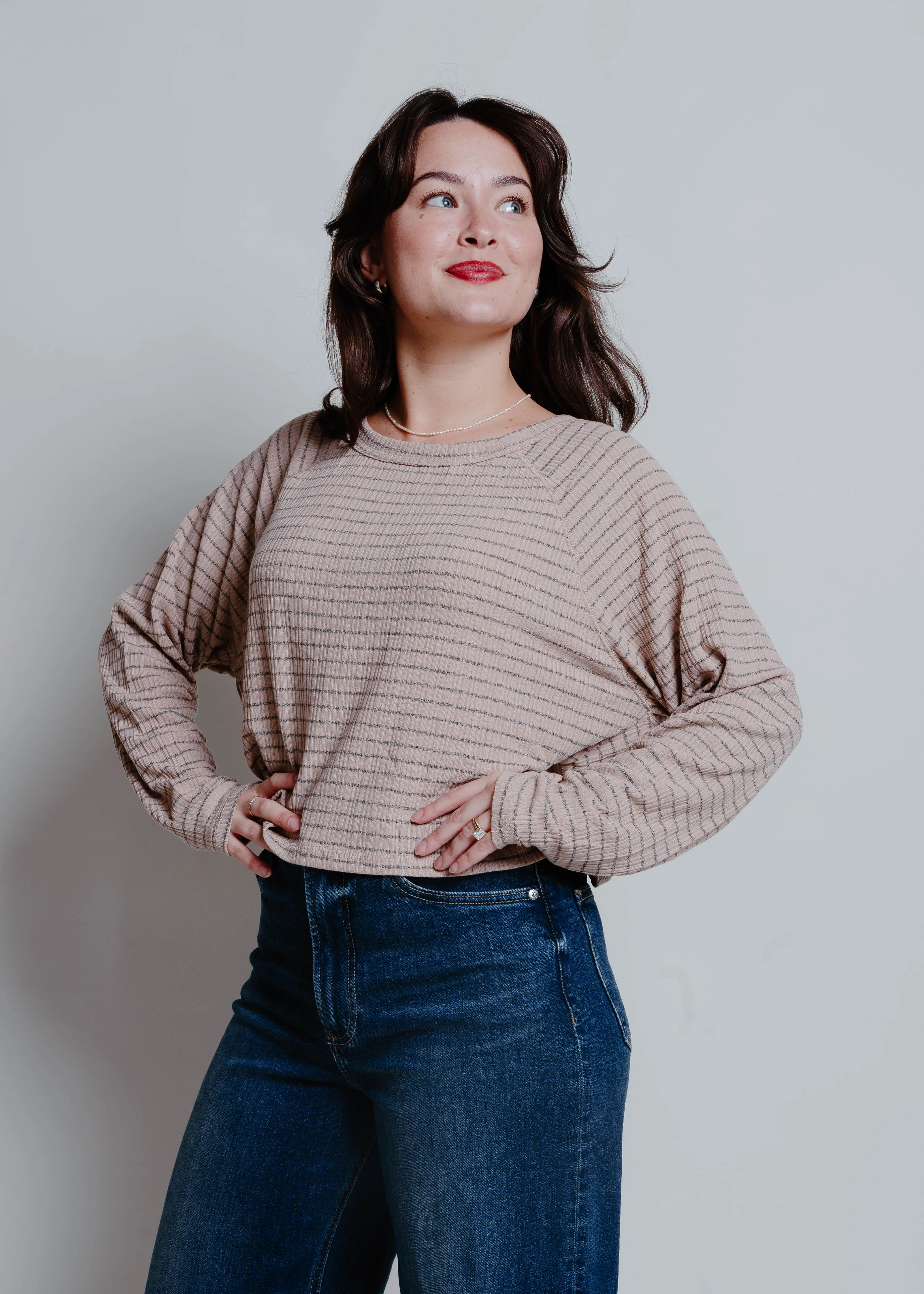The Latte Striped Top sold by Vinnie Louise product image thumbnail 4