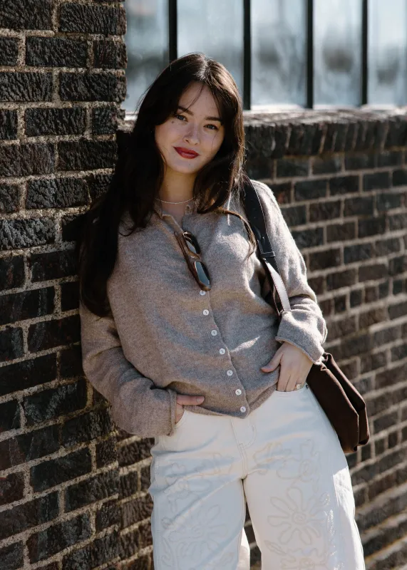 The Kenzie Cardigan - Tan sold by Vinnie Louise