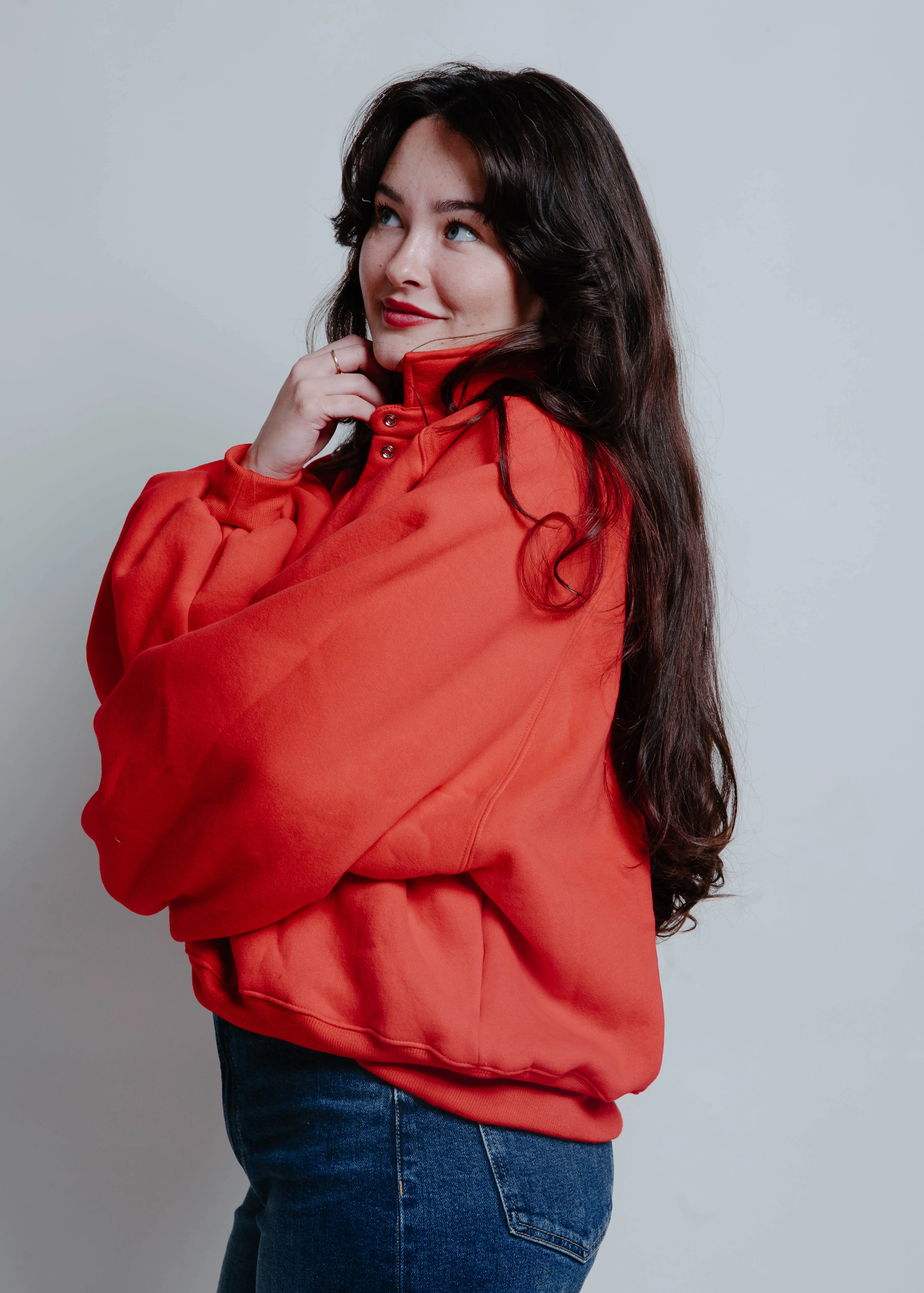 Lainey Buttoned Pullover - Red sold by Vinnie Louise product image thumbnail 4
