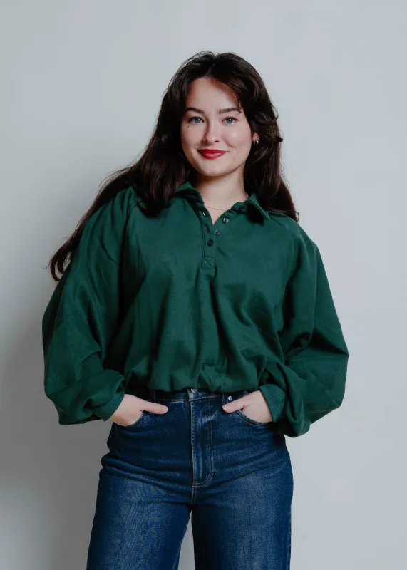 The Polo Long Sleeve Top - Green sold by Vinnie Louise