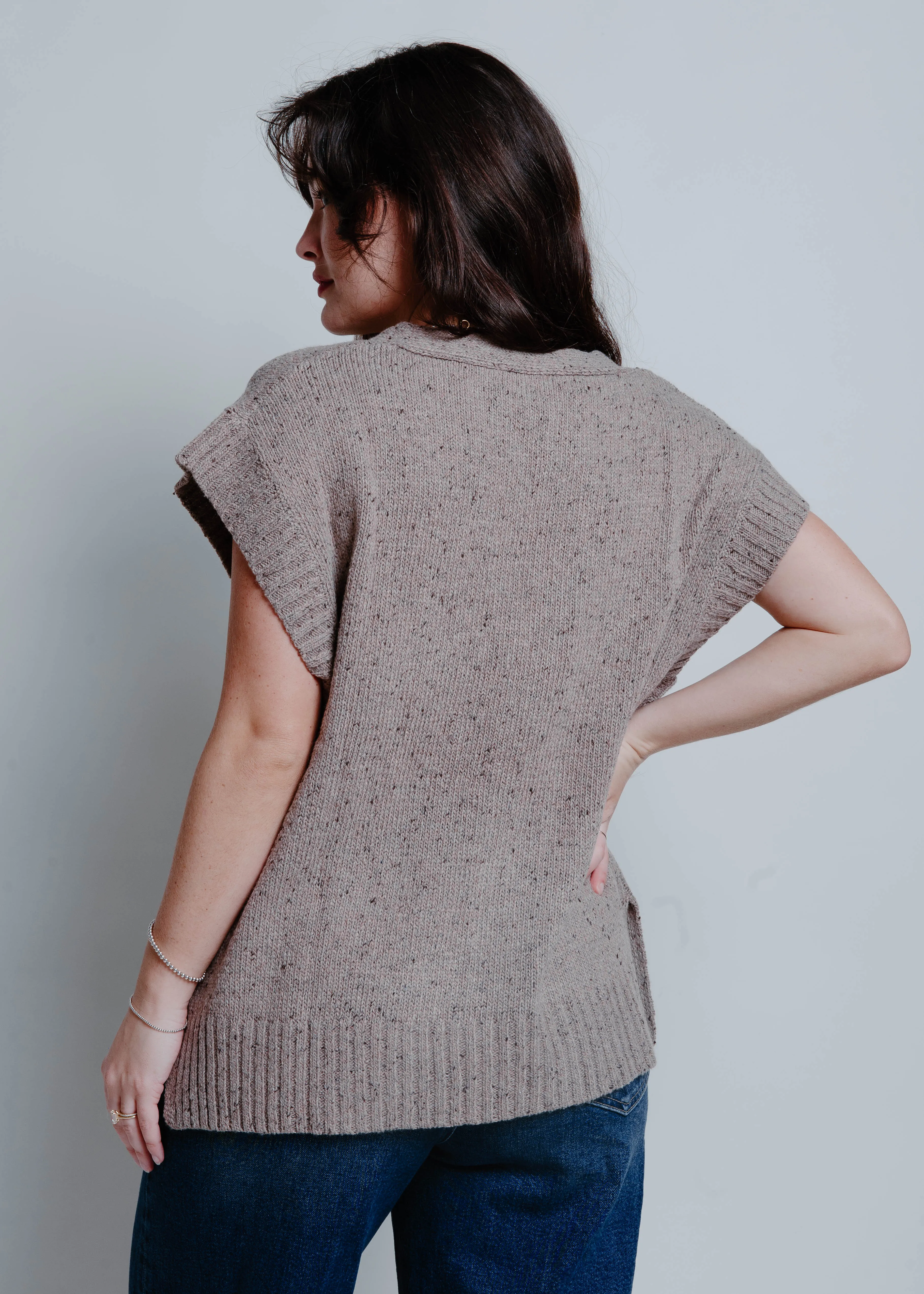 Bobbi Sweater Vest - Mushroom sold by Vinnie Louise product image thumbnail 4