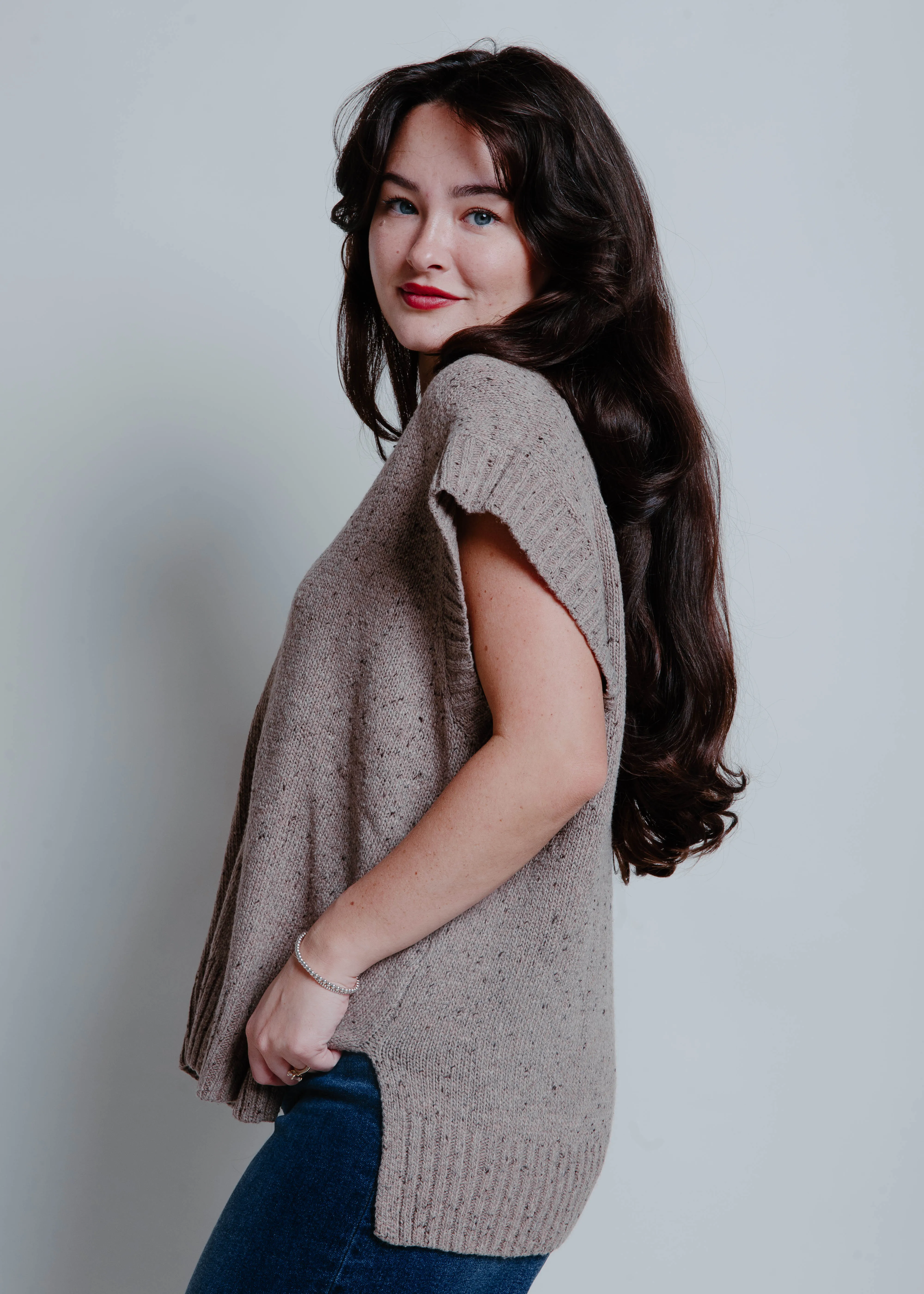 Bobbi Sweater Vest - Mushroom sold by Vinnie Louise product image thumbnail 3