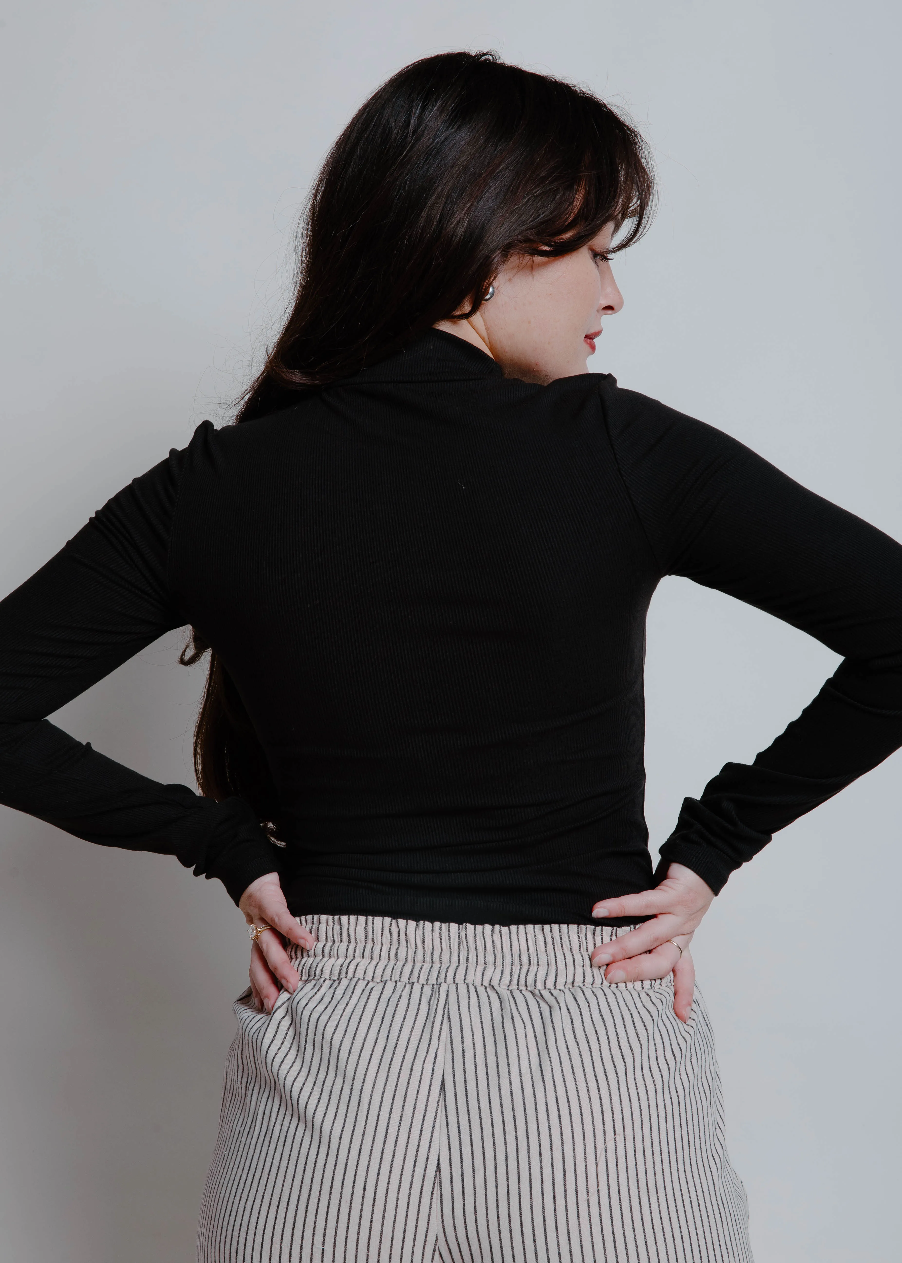 The Claire Everyday Mock Neck Top - Black sold by Vinnie Louise product image thumbnail 3